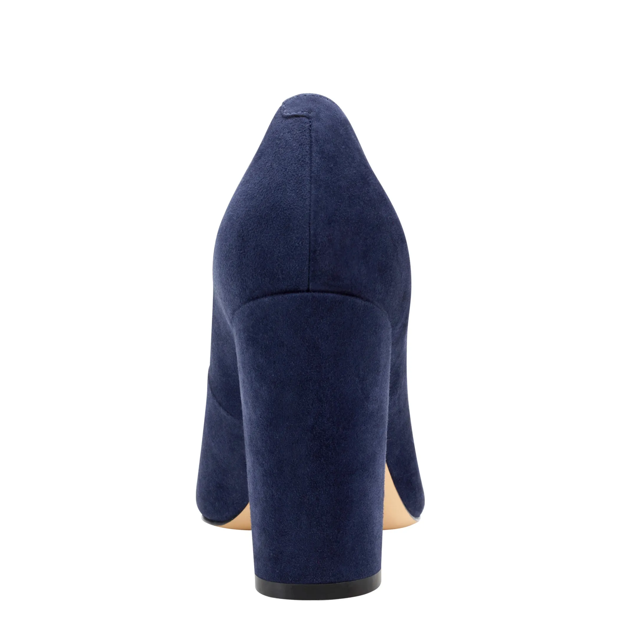 New Marc Fisher Abilene Block Heel Pointy Toe Pump Dark Blue