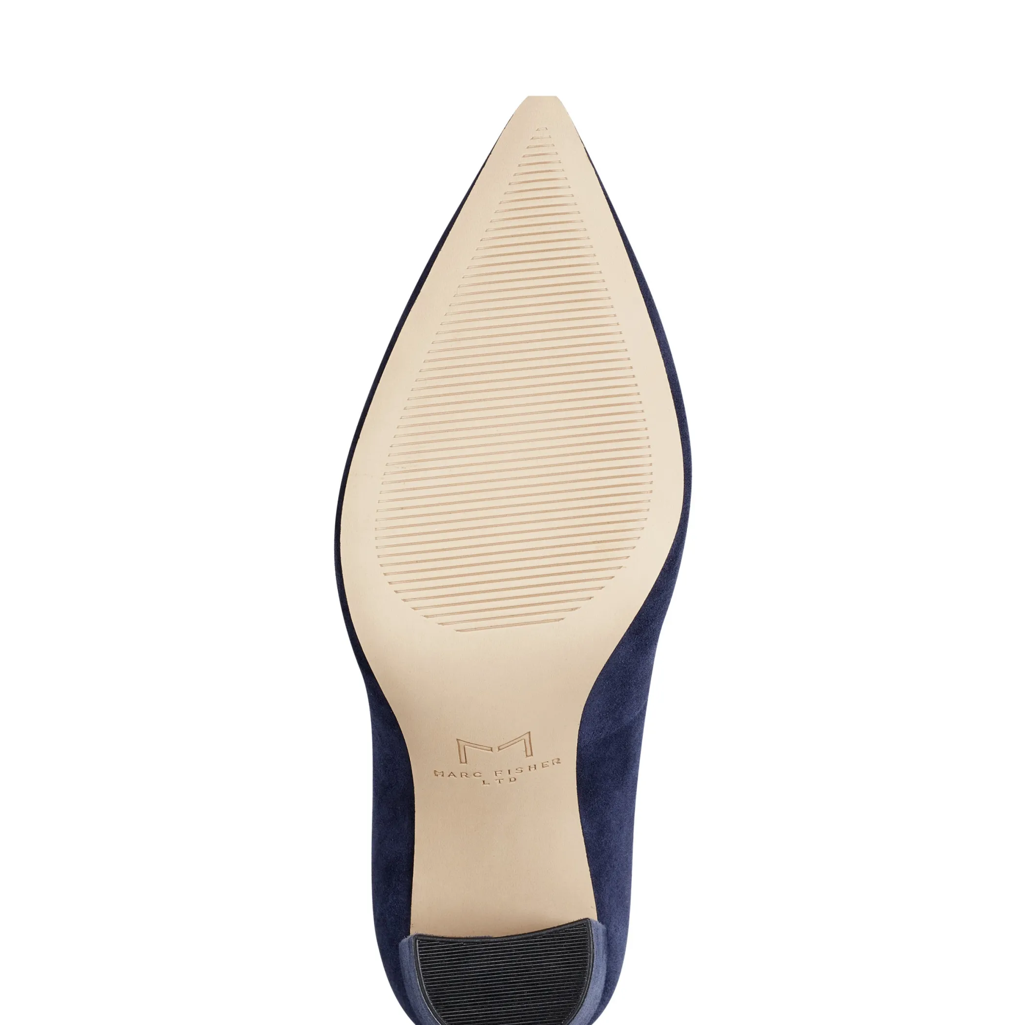 New Marc Fisher Abilene Block Heel Pointy Toe Pump Dark Blue