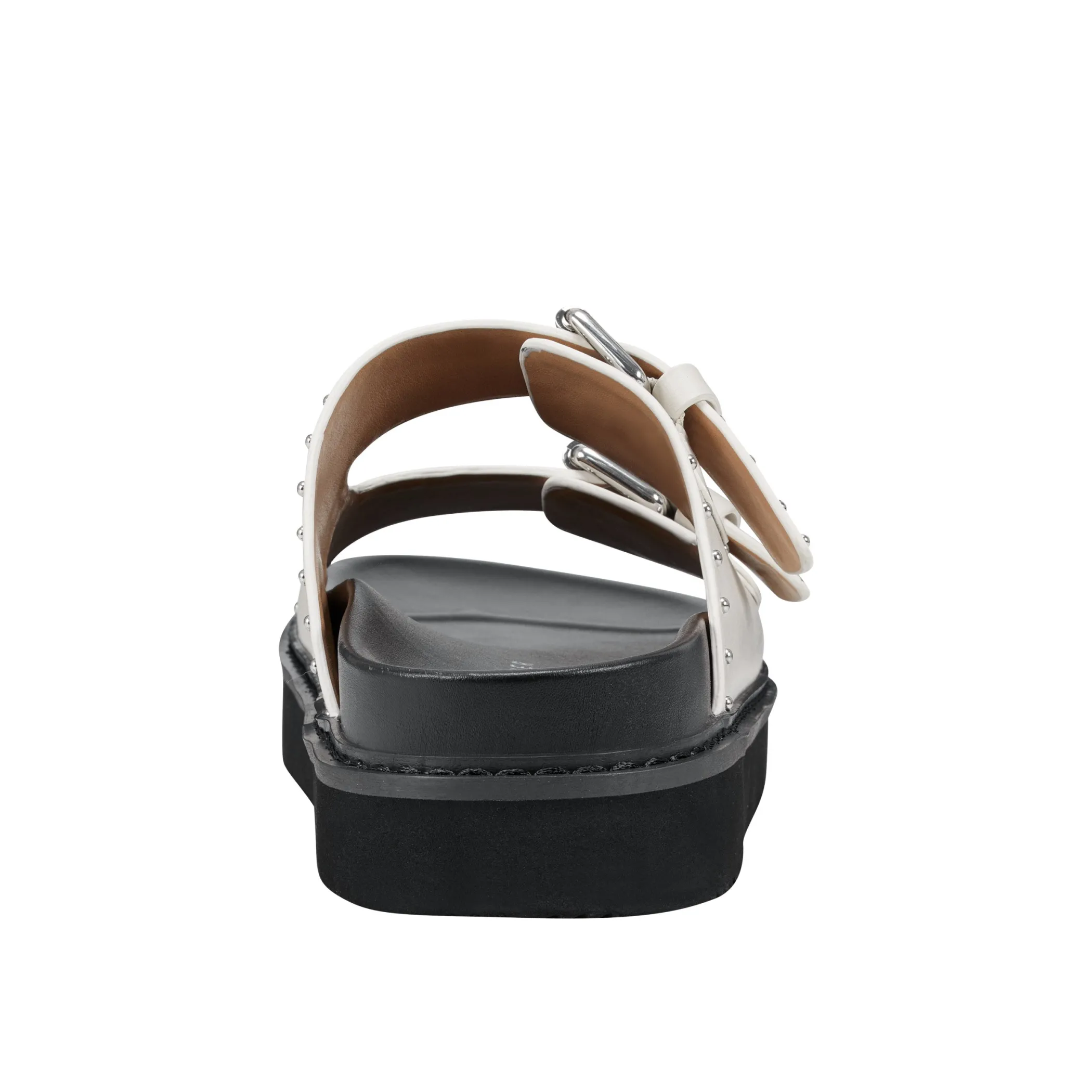 Fashion Marc Fisher Agusta Studded Slide Sandal Ivory Leather