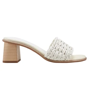 Cheap Marc Fisher Alane Block Heel Sandal Chic Cream
