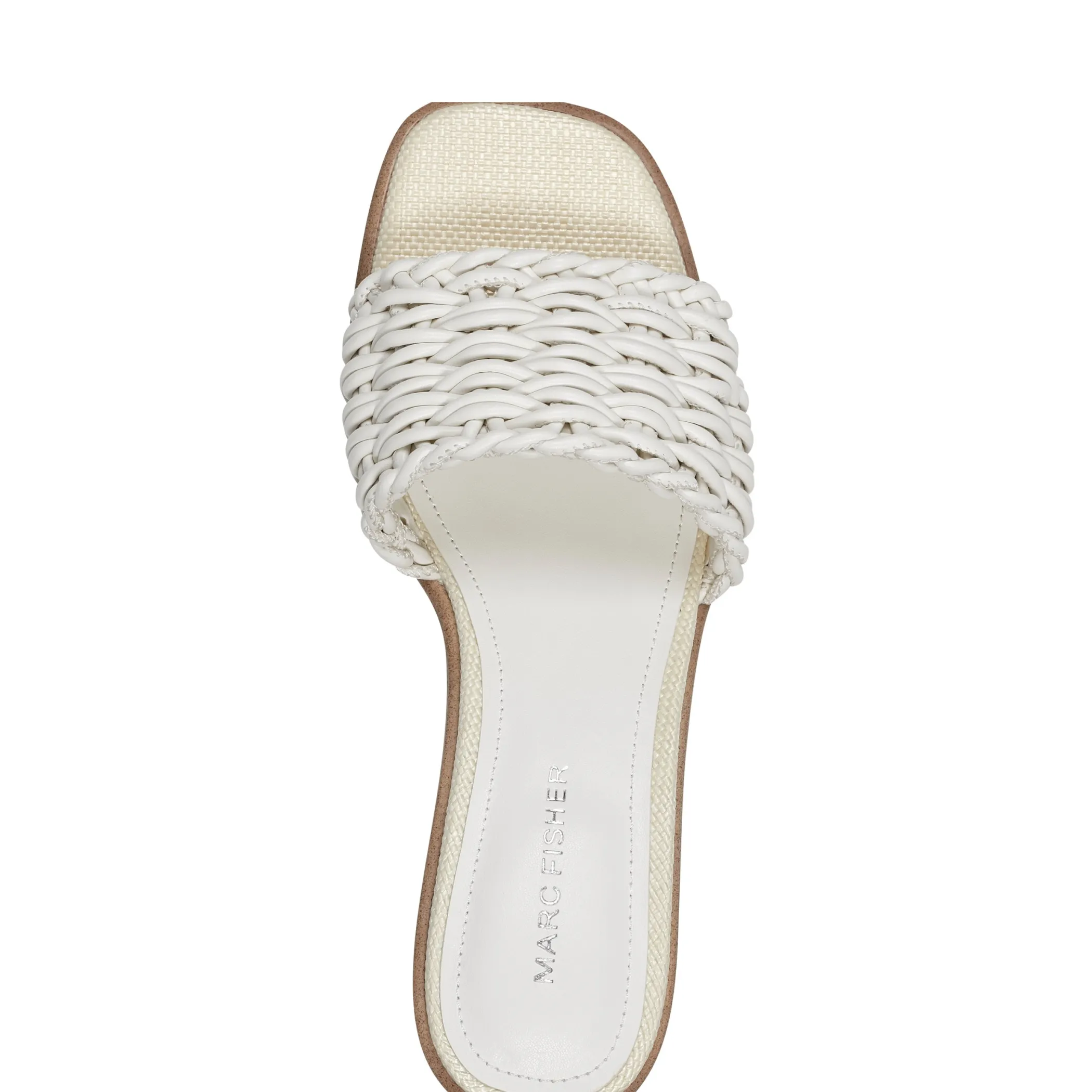 Cheap Marc Fisher Alane Block Heel Sandal Chic Cream