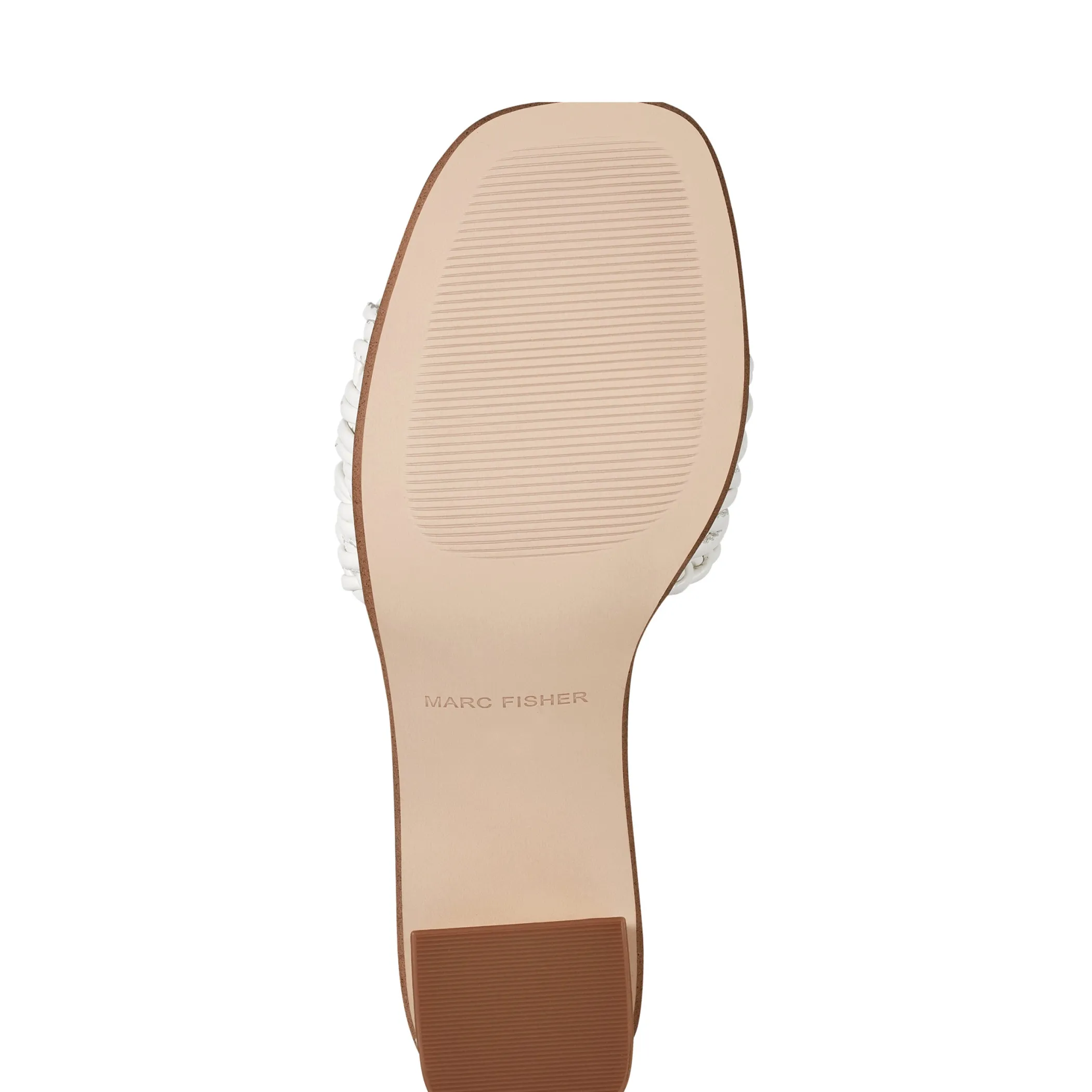 Cheap Marc Fisher Alane Block Heel Sandal Chic Cream