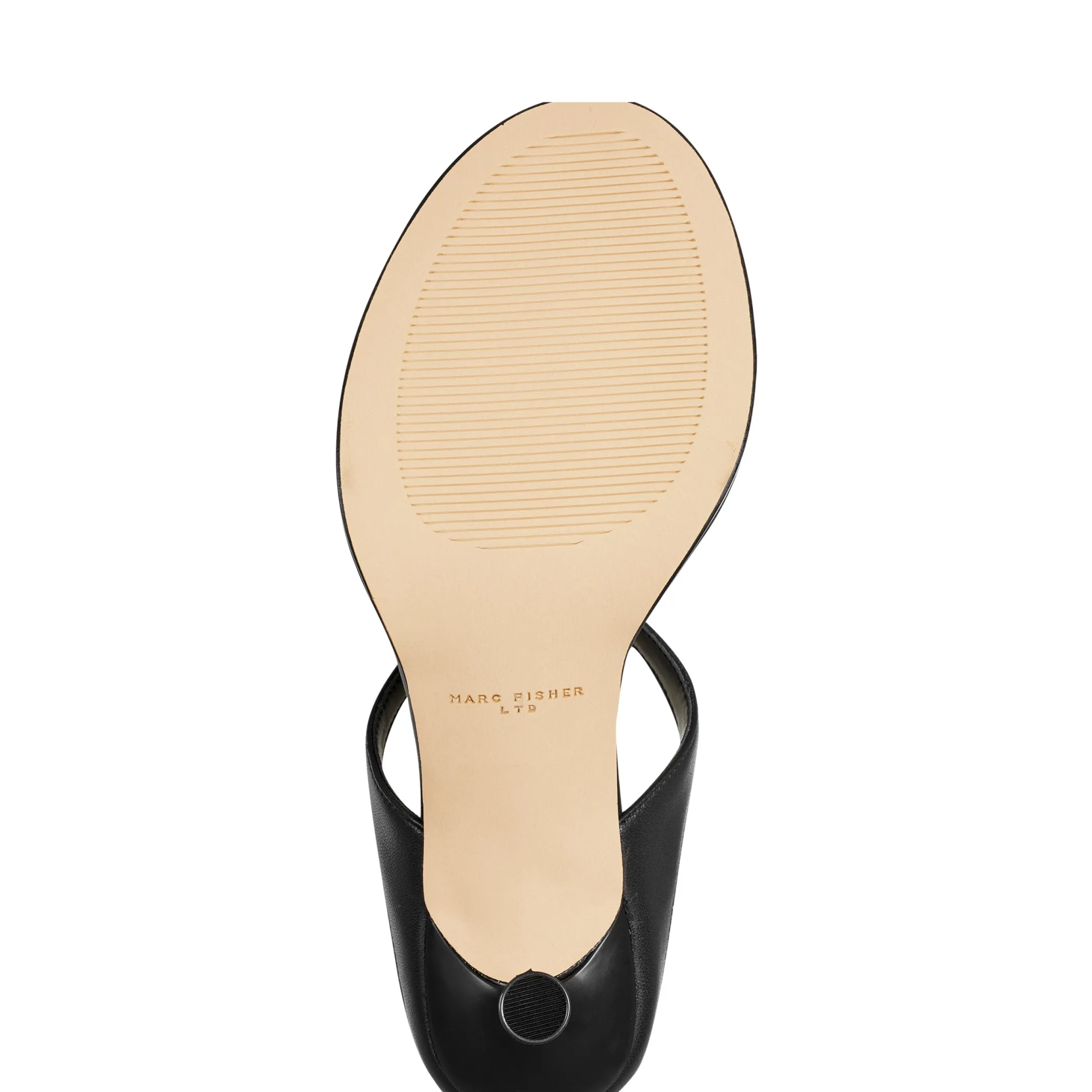 Shop Marc Fisher Alonde Heeled Slide Sandal Black Leather
