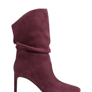 Shop Marc Fisher Angi Pointy Toe Stiletto Heeled Bootie Dark Red Suede