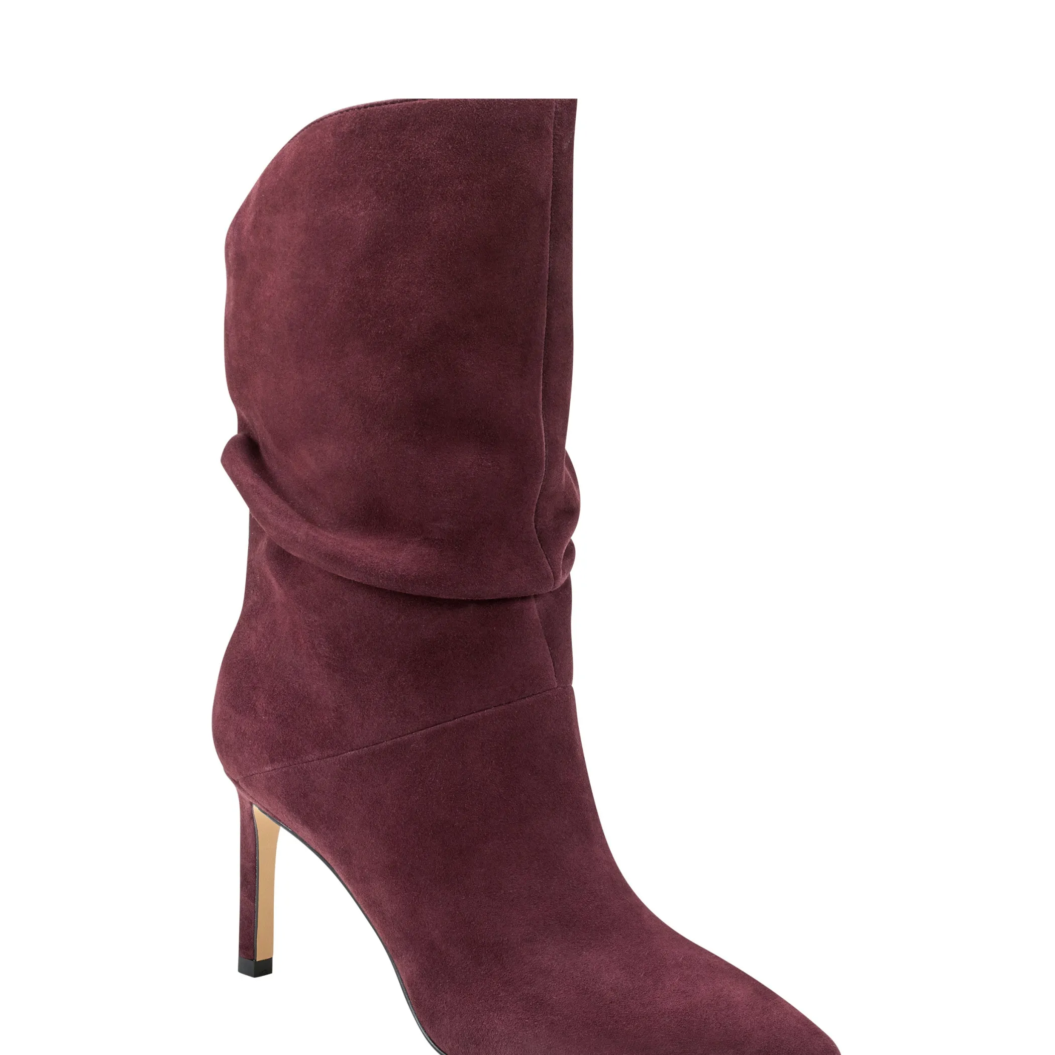 Shop Marc Fisher Angi Pointy Toe Stiletto Heeled Bootie Dark Red Suede