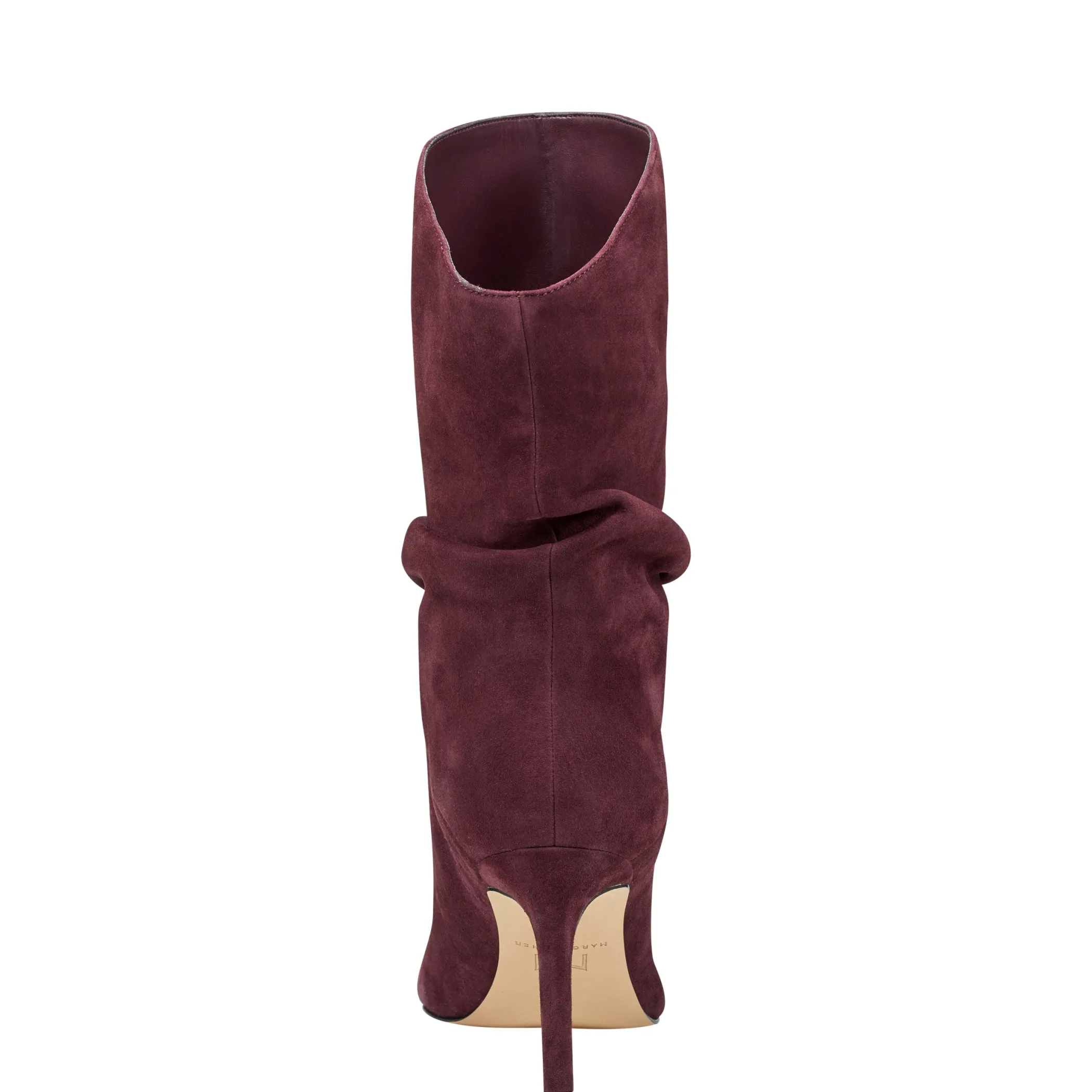 Shop Marc Fisher Angi Pointy Toe Stiletto Heeled Bootie Dark Red Suede