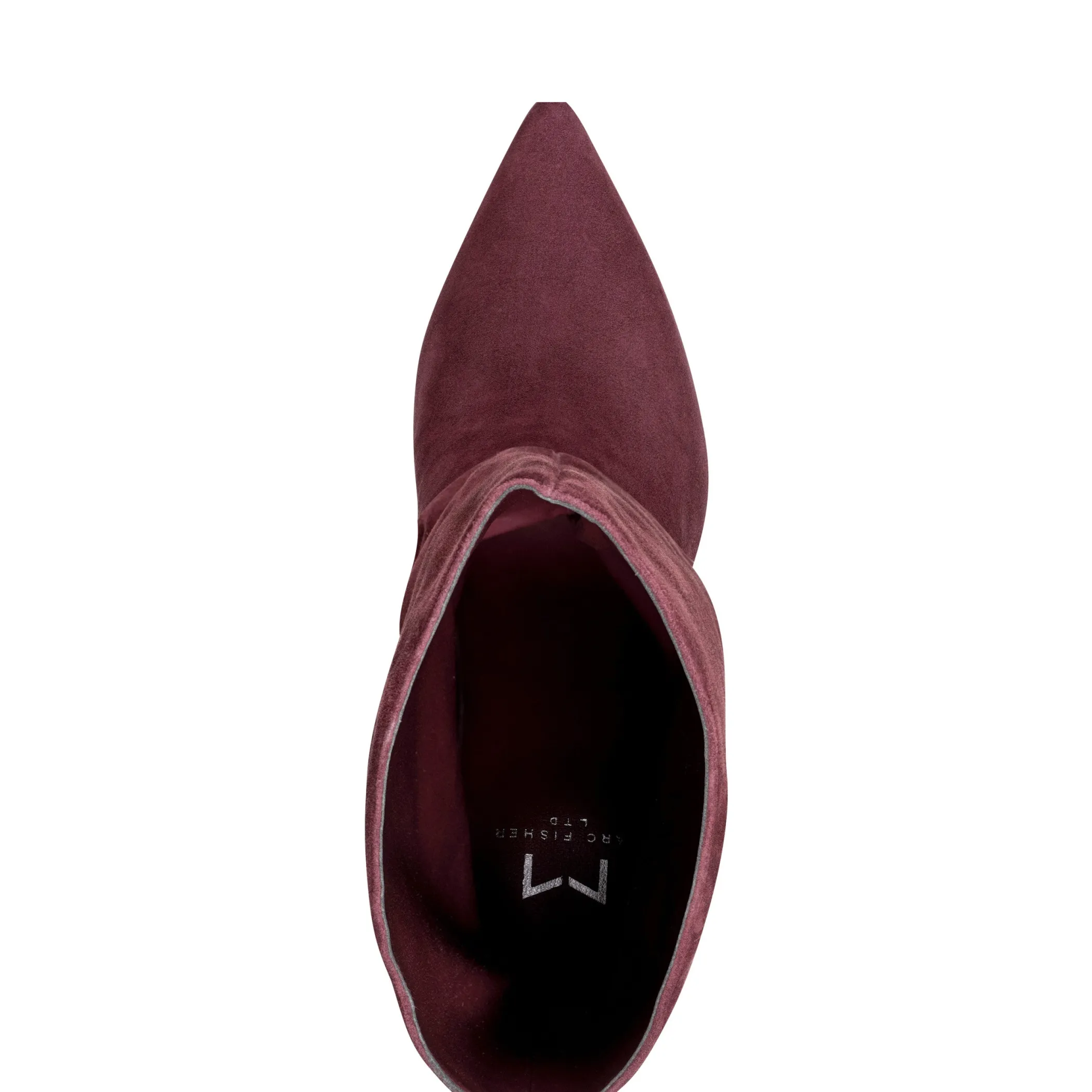 Shop Marc Fisher Angi Pointy Toe Stiletto Heeled Bootie Dark Red Suede
