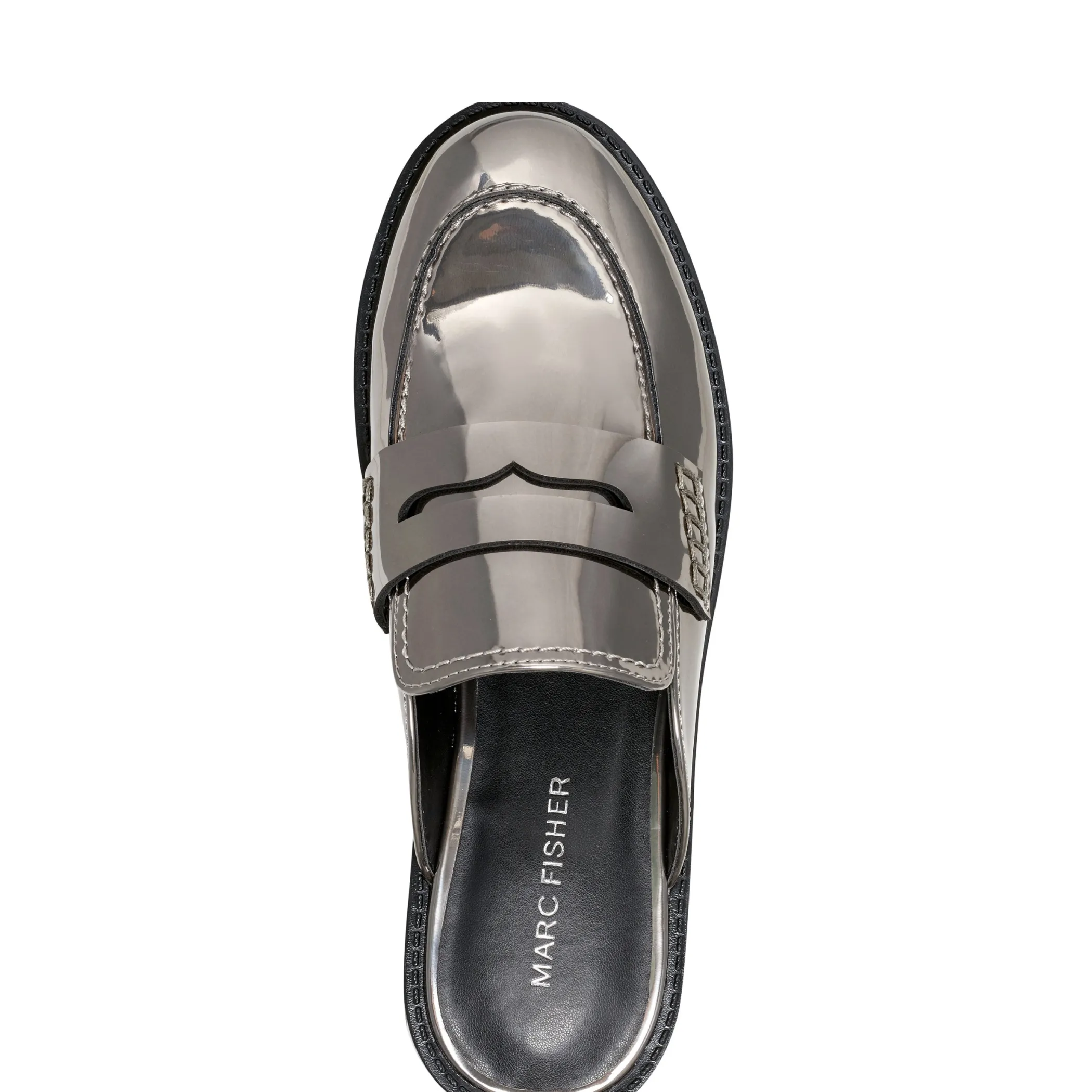 Clearance Marc Fisher Burlesk Loafer Mule Pewter