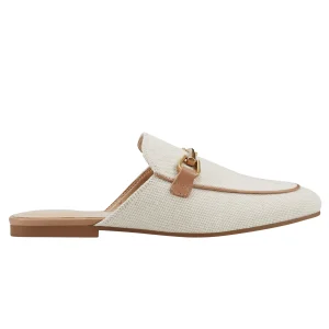 Fashion Marc Fisher Butler Loafer Mule Ivory Canvas