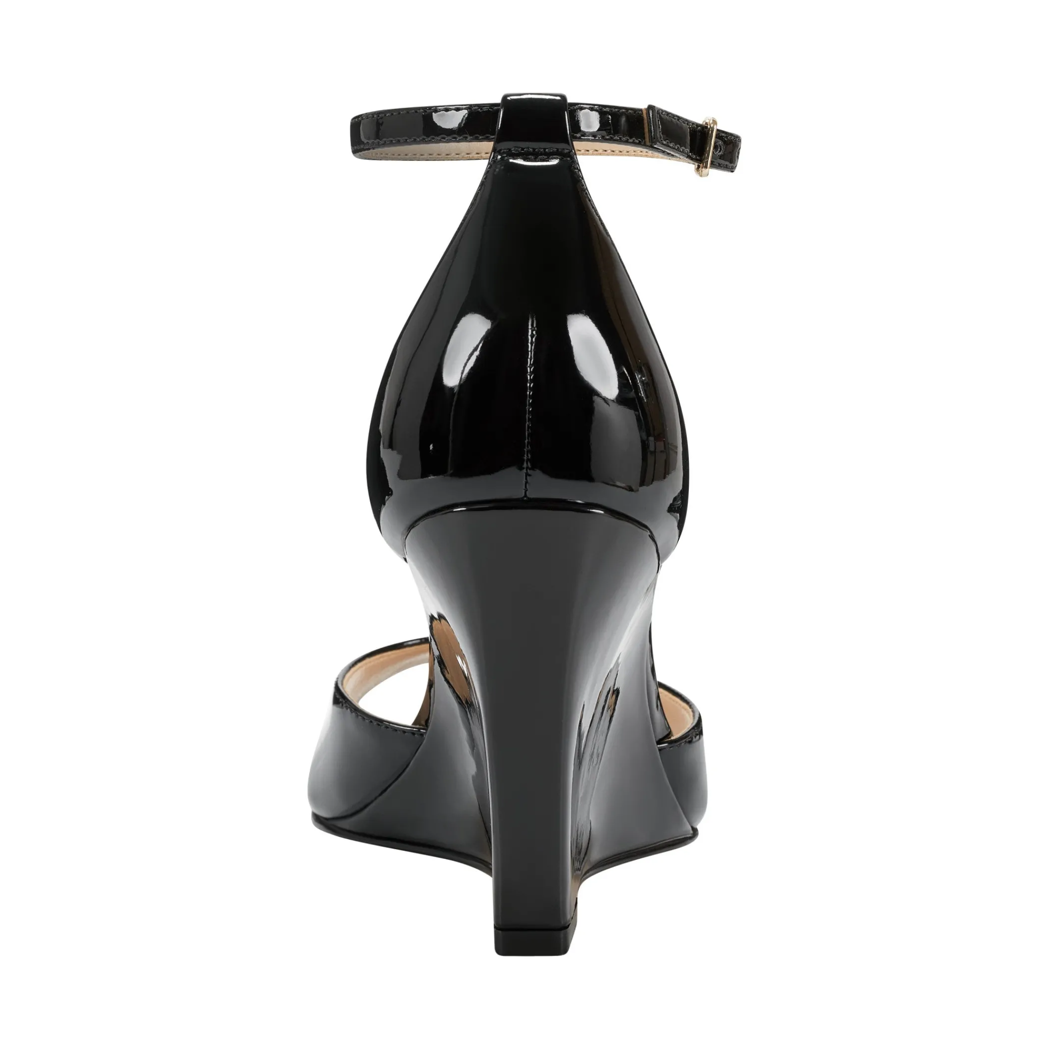 Cheap Marc Fisher Camira Wedge Sandal Black Patent