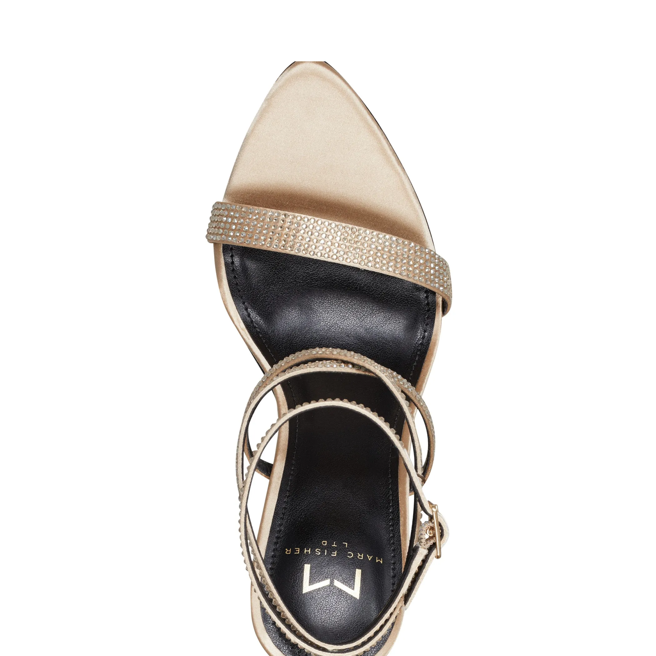 Best Marc Fisher Cammile Strappy Dress Sandal Nude Crystal