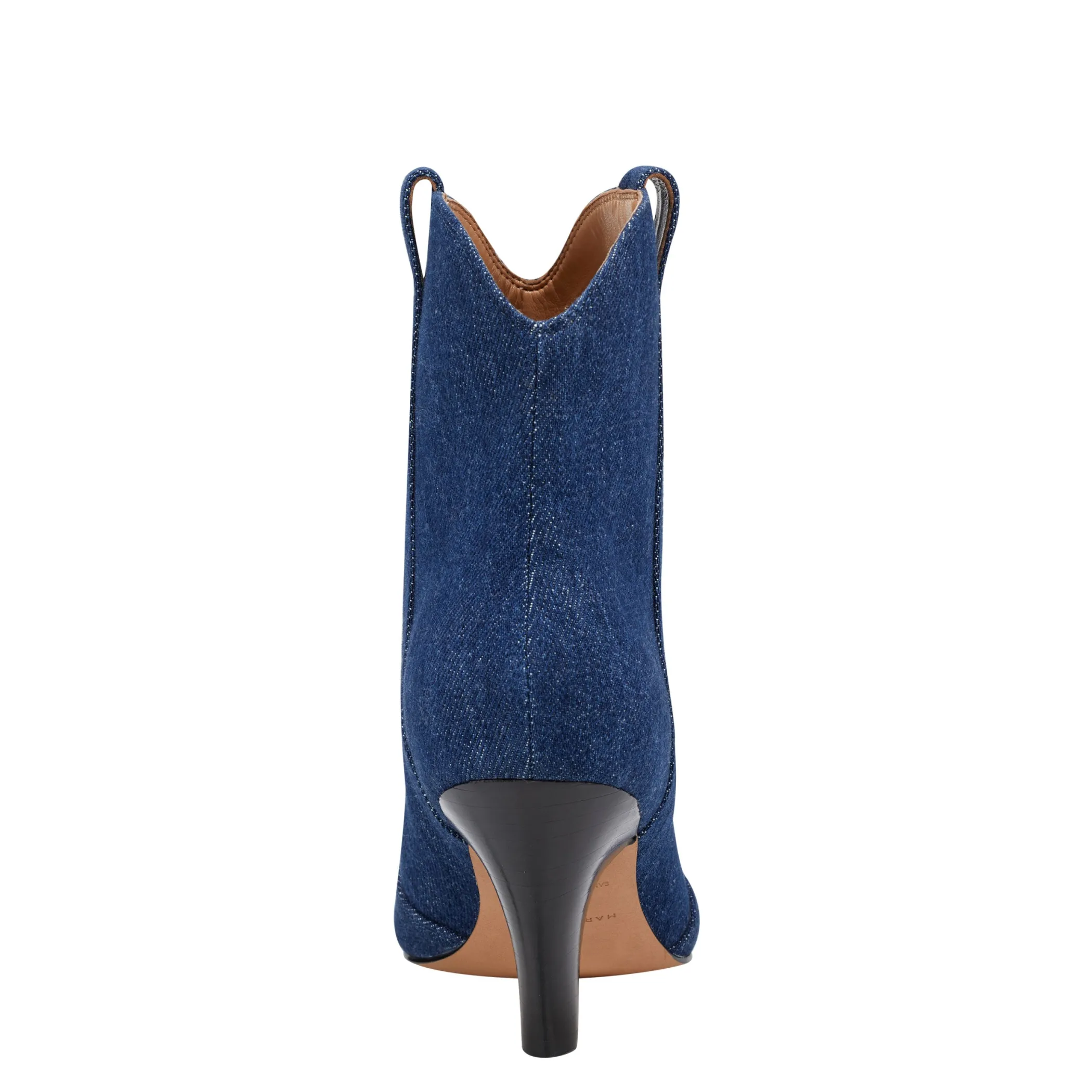 Fashion Marc Fisher Carissa Heeled Western Bootie Denim