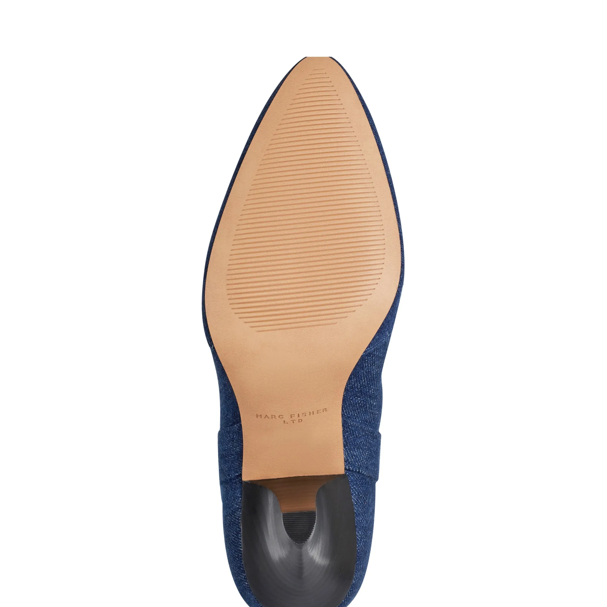 Fashion Marc Fisher Carissa Heeled Western Bootie Denim