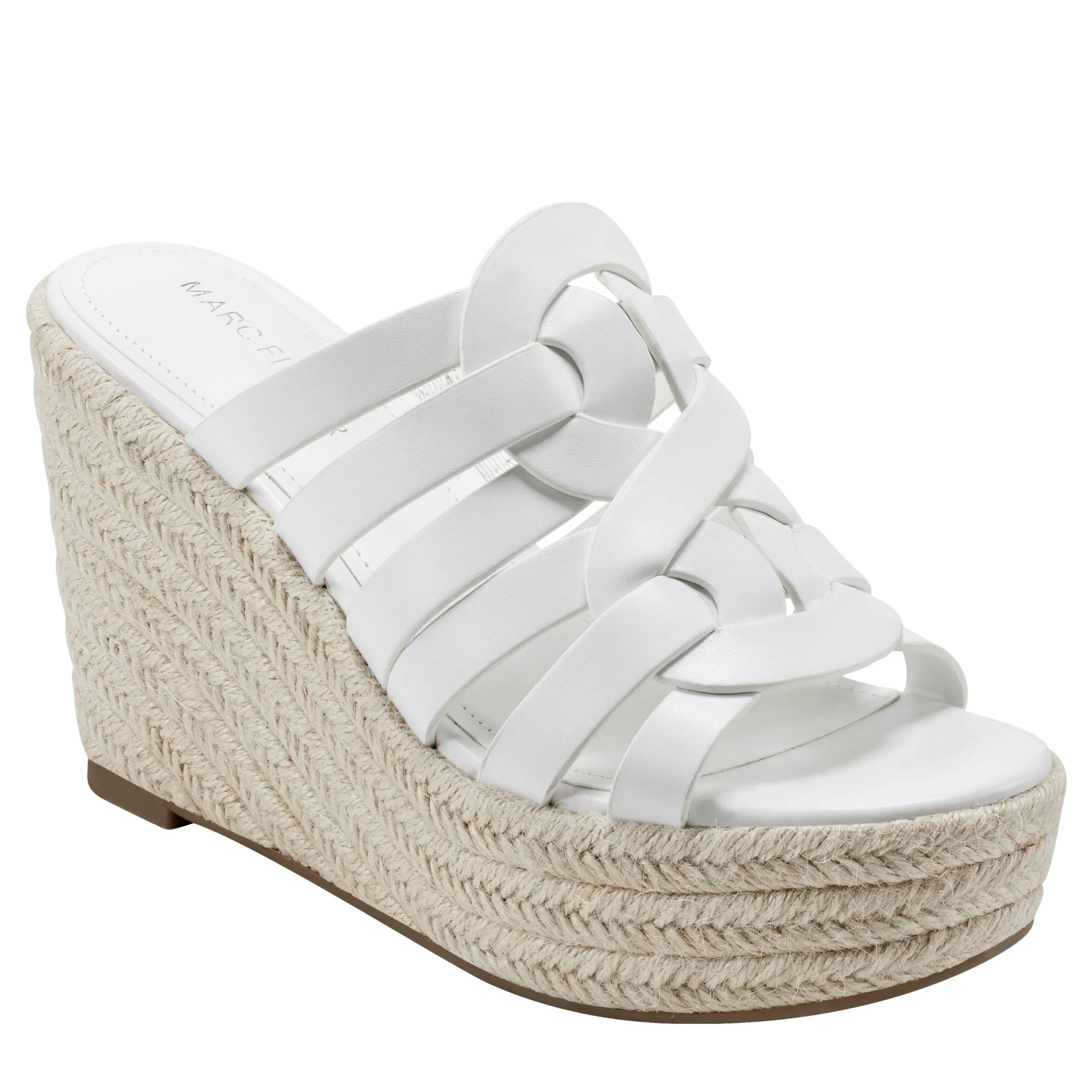 Best Marc Fisher Cazzie Espadrille Wedge Sandal White