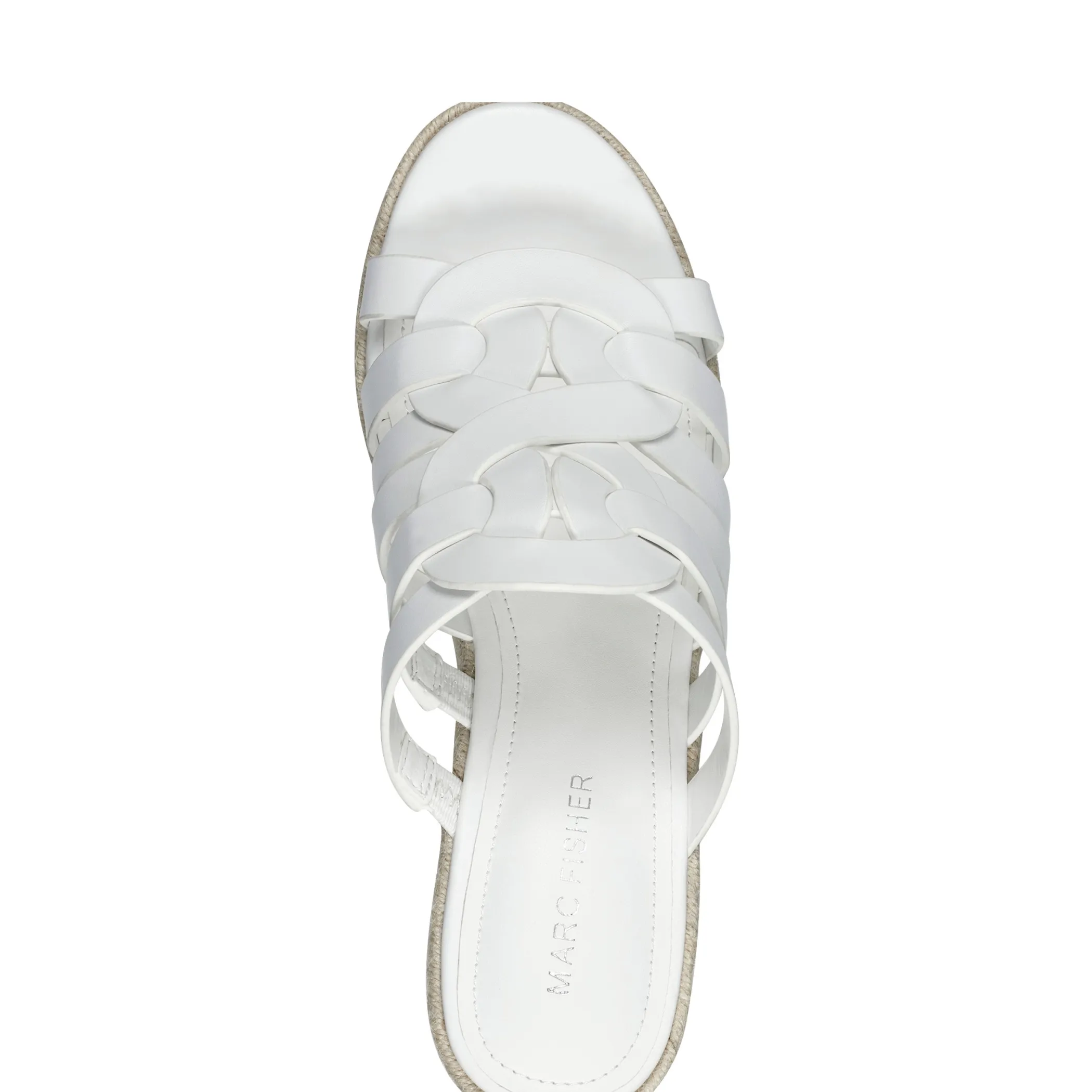 Best Marc Fisher Cazzie Espadrille Wedge Sandal White