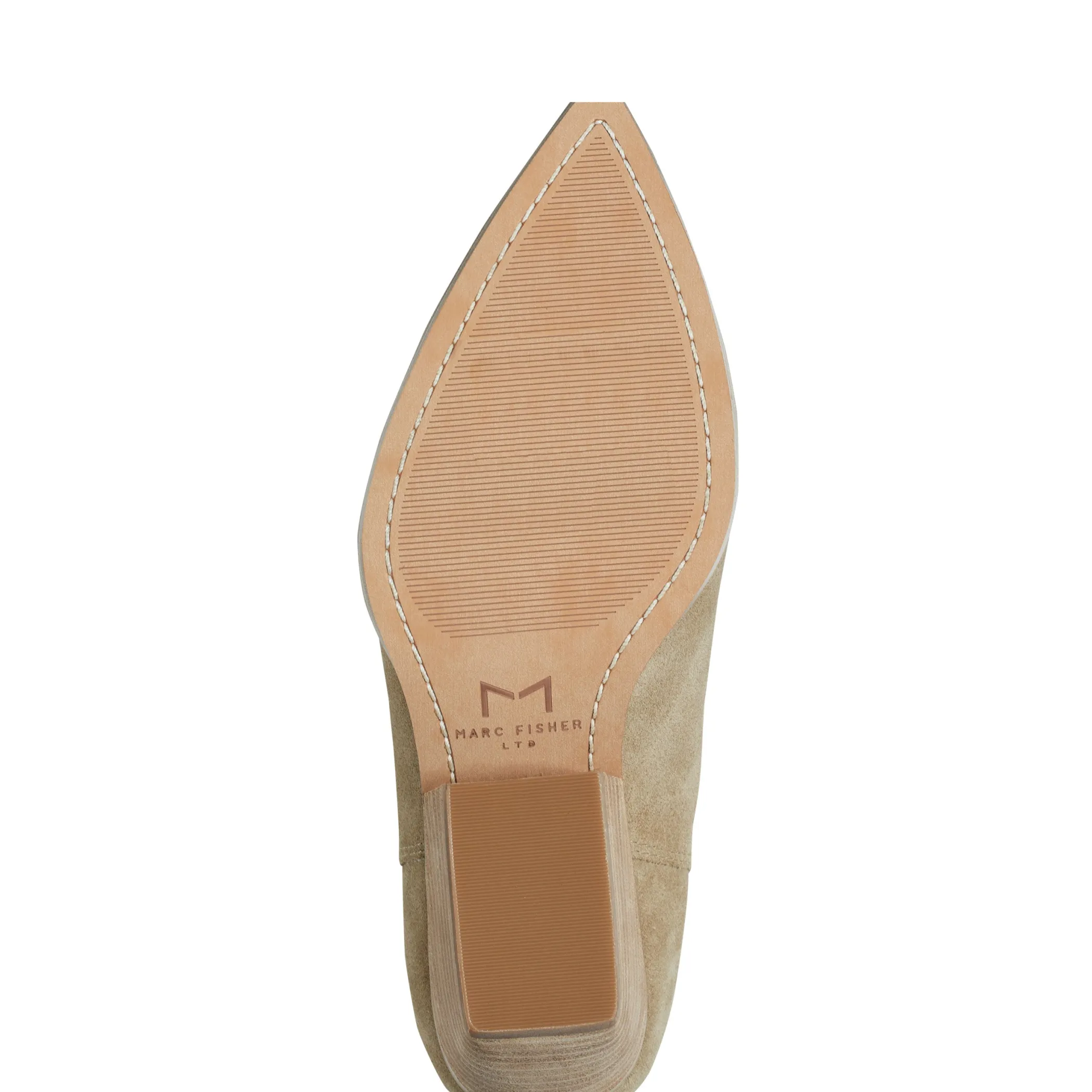 Discount Marc Fisher Challi Pointy Toe Boot Natural Suede