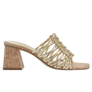 Best Sale Marc Fisher Colica Block Heel Sandal Gold