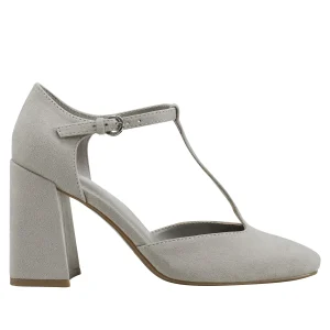Cheap Marc Fisher Cyrene T-Strap Pump Grey Suede