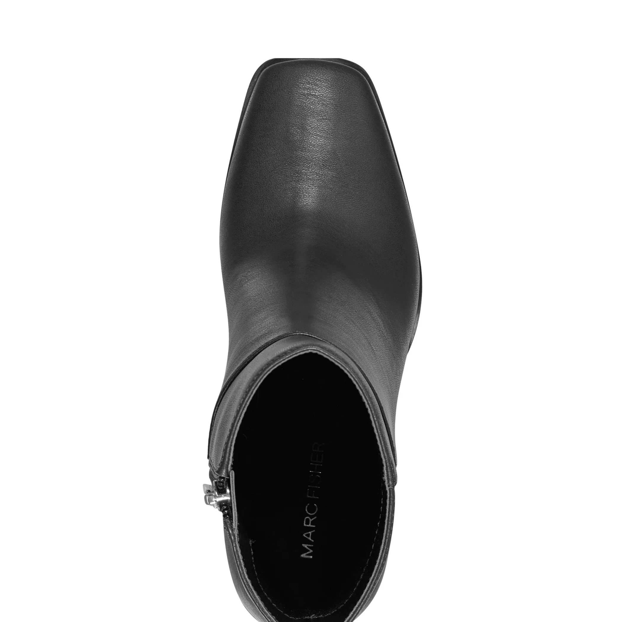 New Marc Fisher Dairey Square Toe Block Heel Dress Bootie Black
