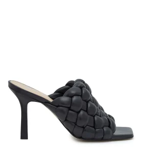 Best Marc Fisher Dakina Square Toe Slide Black Leather