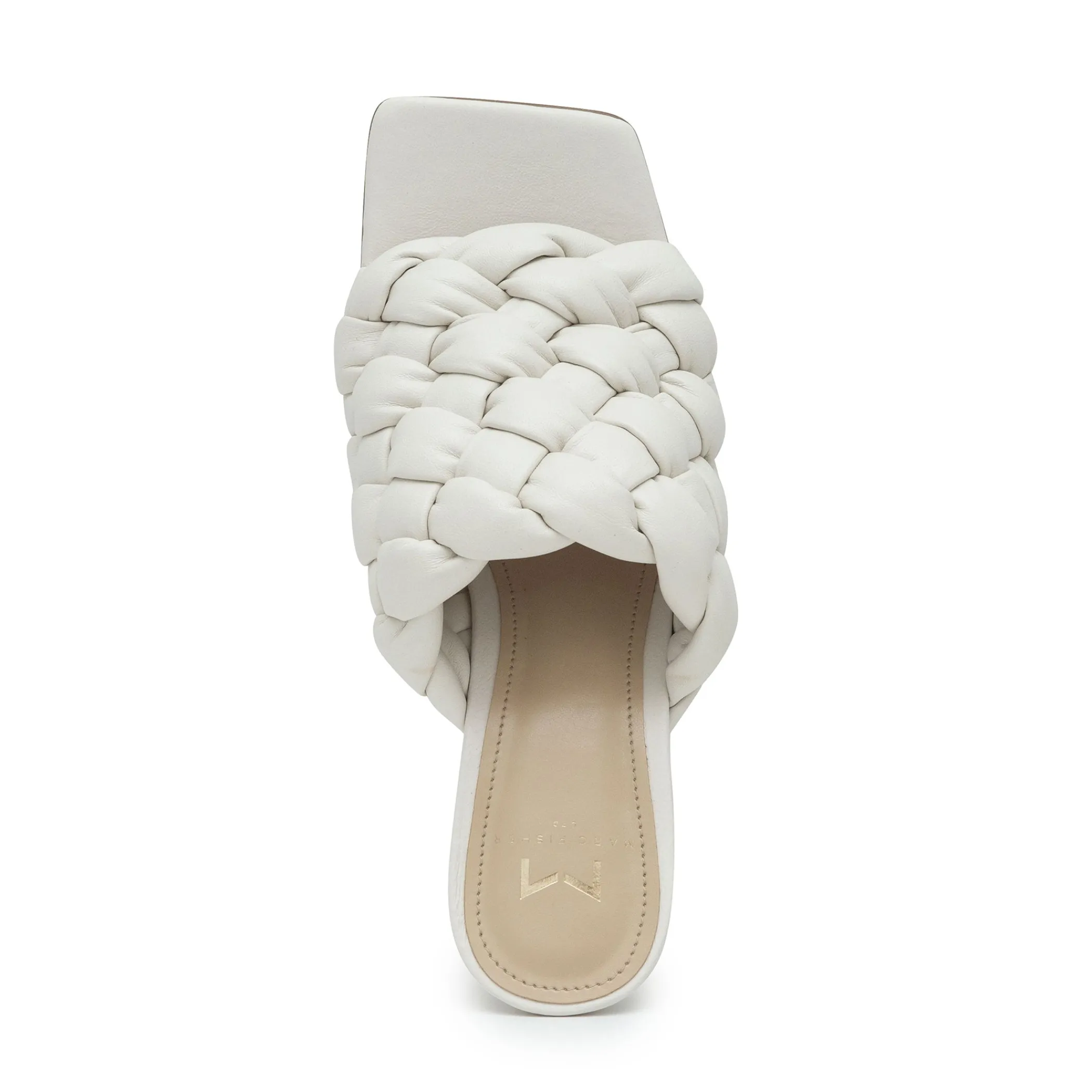 Online Marc Fisher Dakina Square Toe Slide Ivory Leather