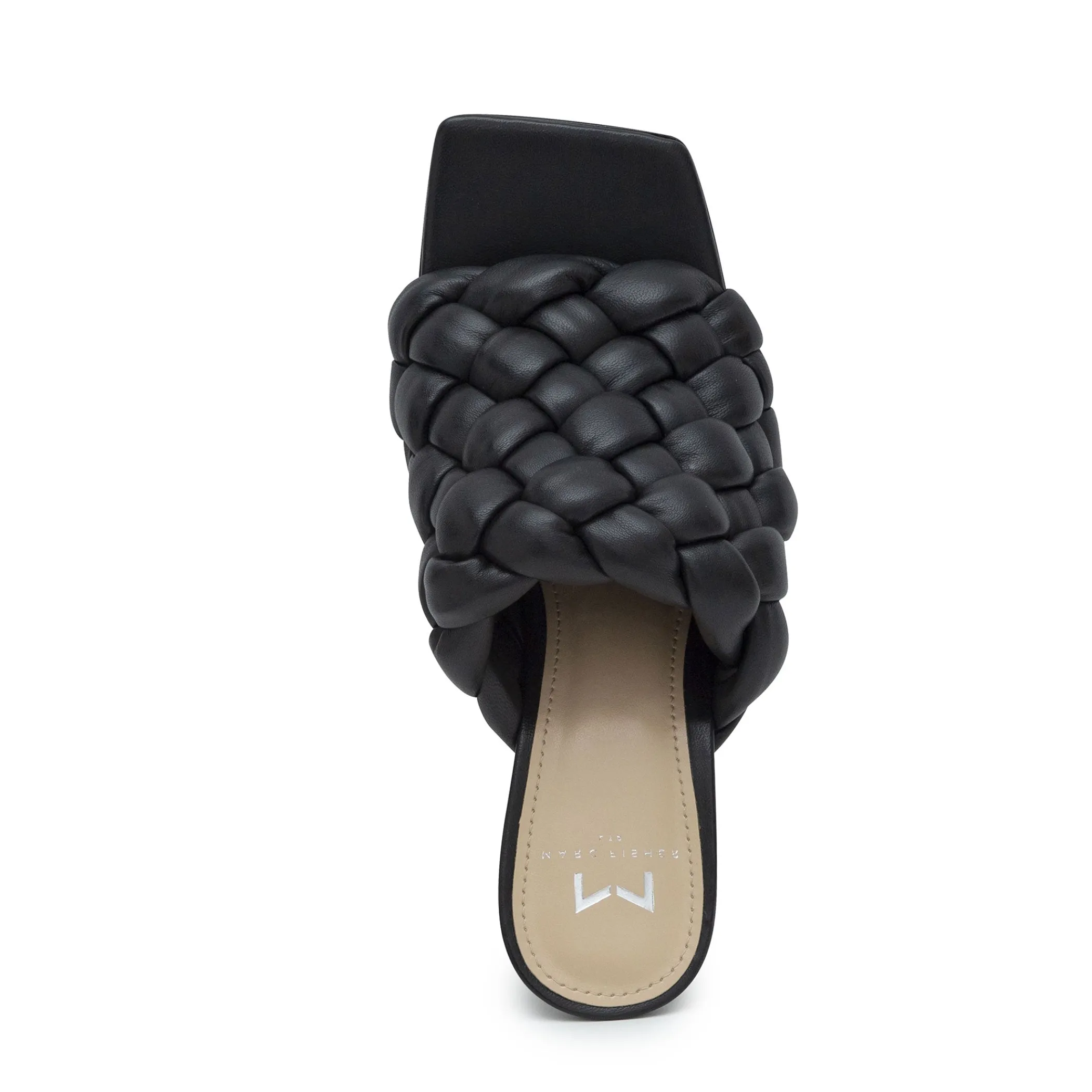 Best Marc Fisher Dakina Square Toe Slide Black Leather