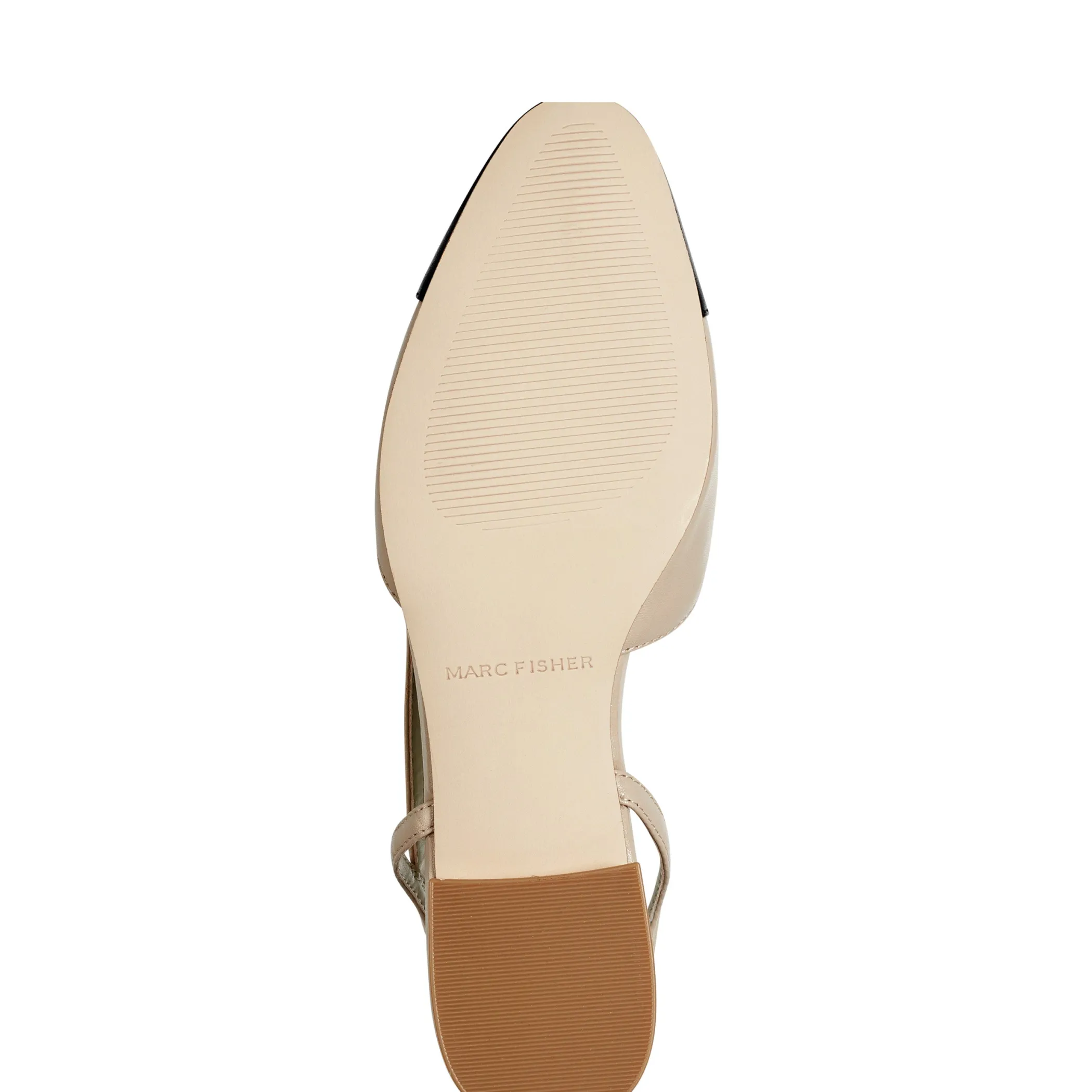 Sale Marc Fisher Dela Closed Toe Slingback Dress Flat Light Natural
