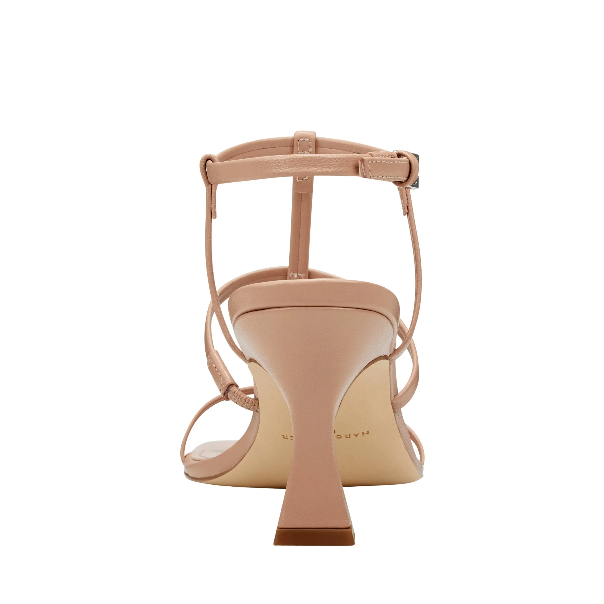 New Marc Fisher Dennie Strappy Dress Sandal Natural Leather
