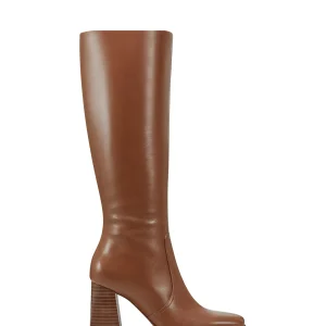 Best Sale Marc Fisher Dreeam Block Heeled Boot Tan Leather