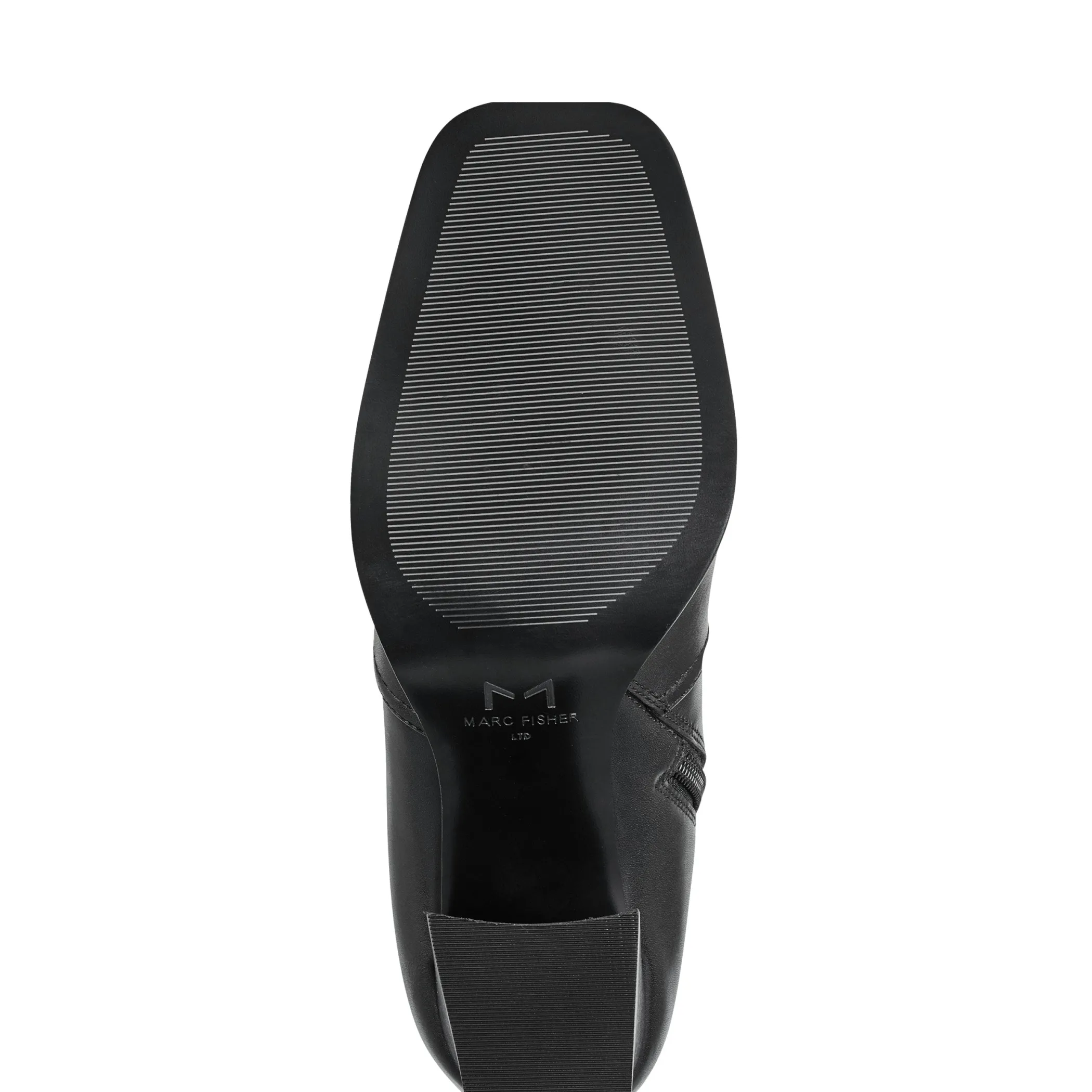 Cheap Marc Fisher Dreeam Block Heeled Boot Black Leather