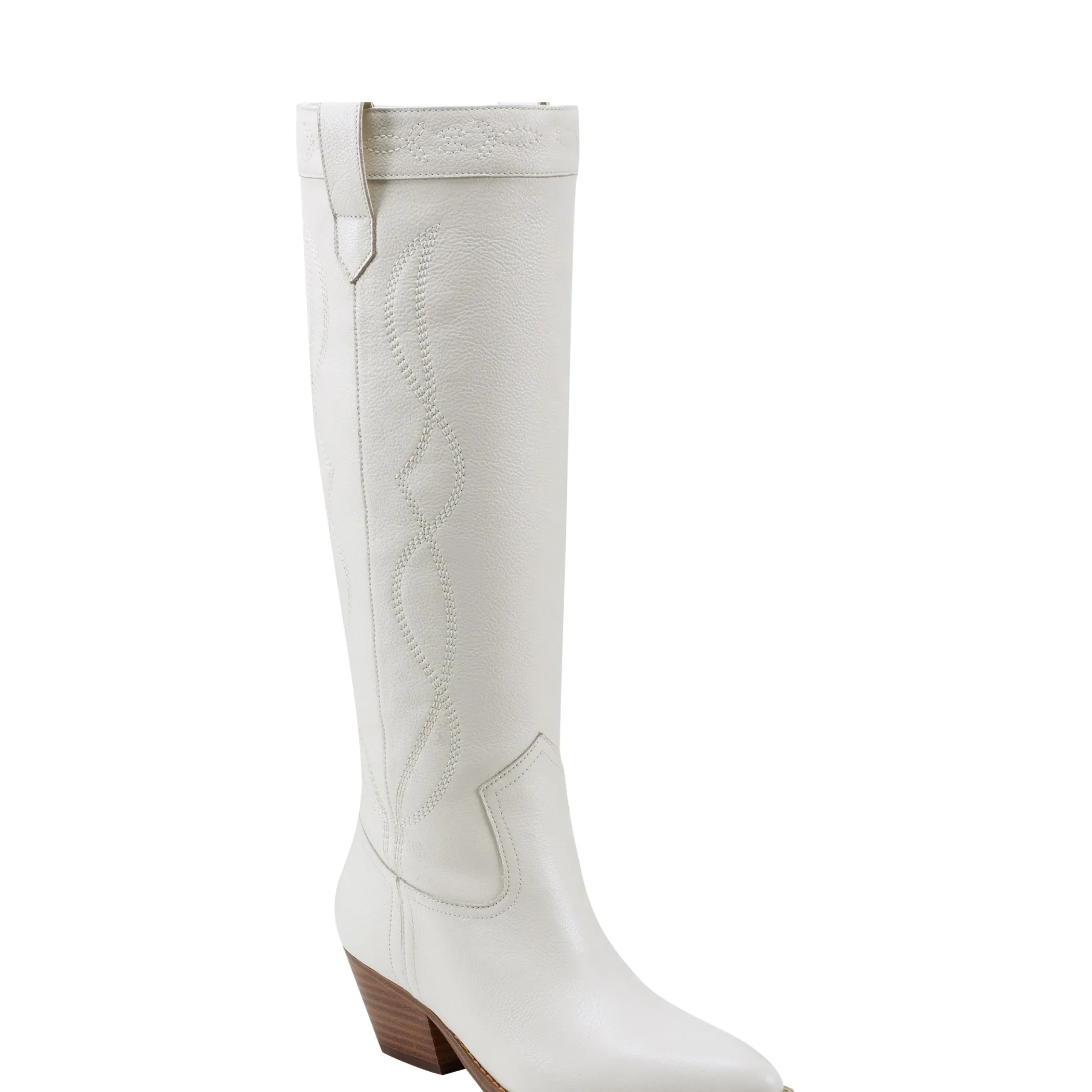 Flash Sale Marc Fisher Edania Western Pointy Toe Boot Chic Cream