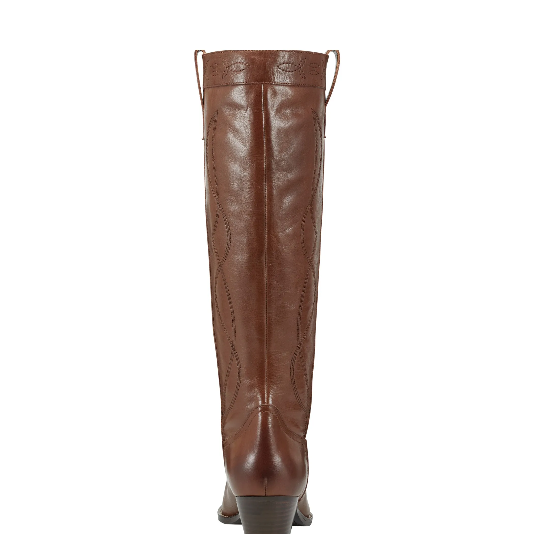 Cheap Marc Fisher Edania Western Pointy Toe Boot Brown Leather