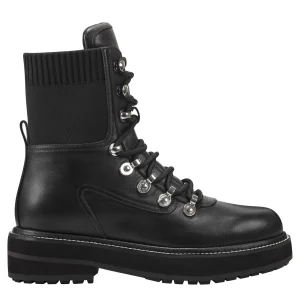 Store Marc Fisher Elwa Lace Up Bootie Black Leather Multi