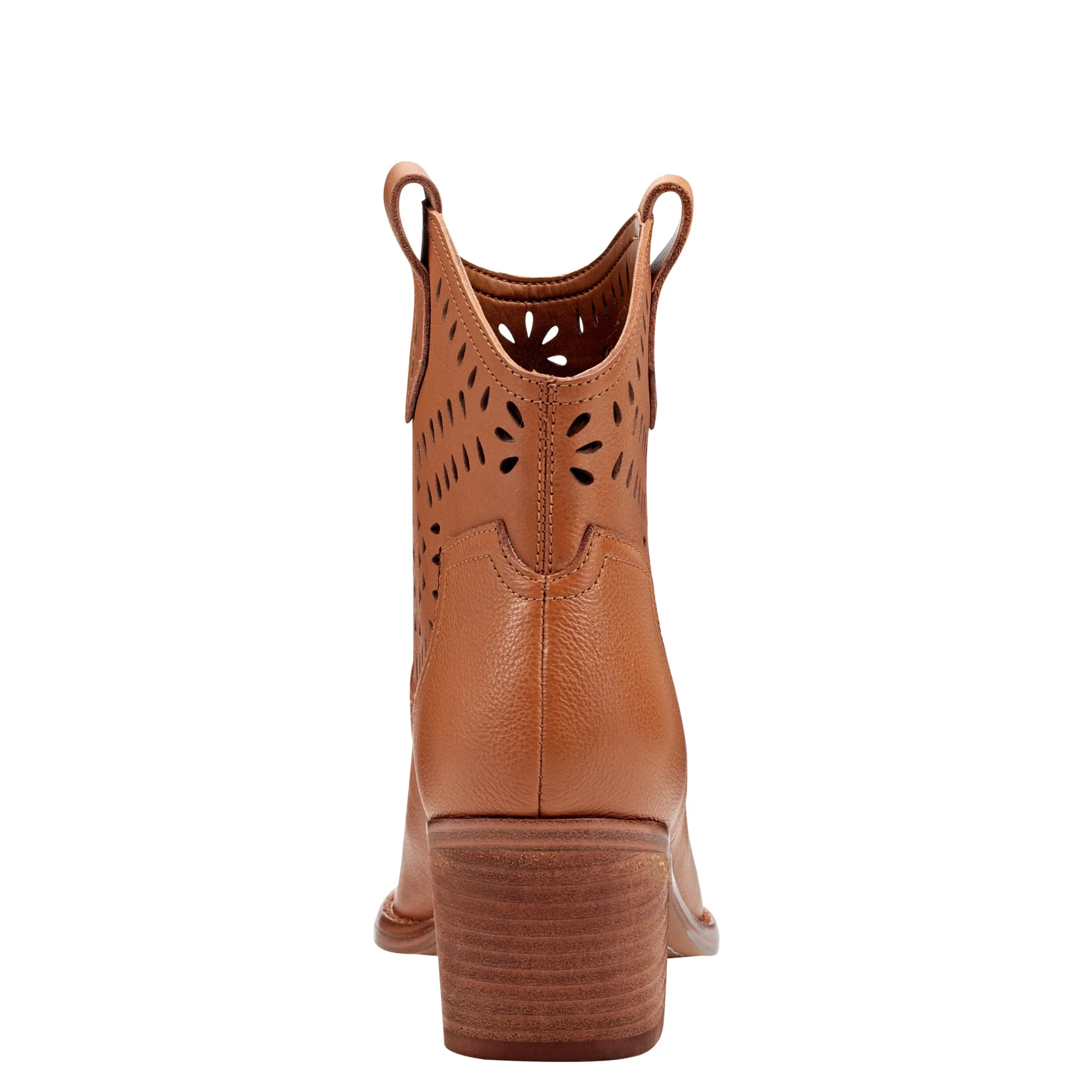 Store Marc Fisher Elyma Perferated Western Bootie Brown Leather