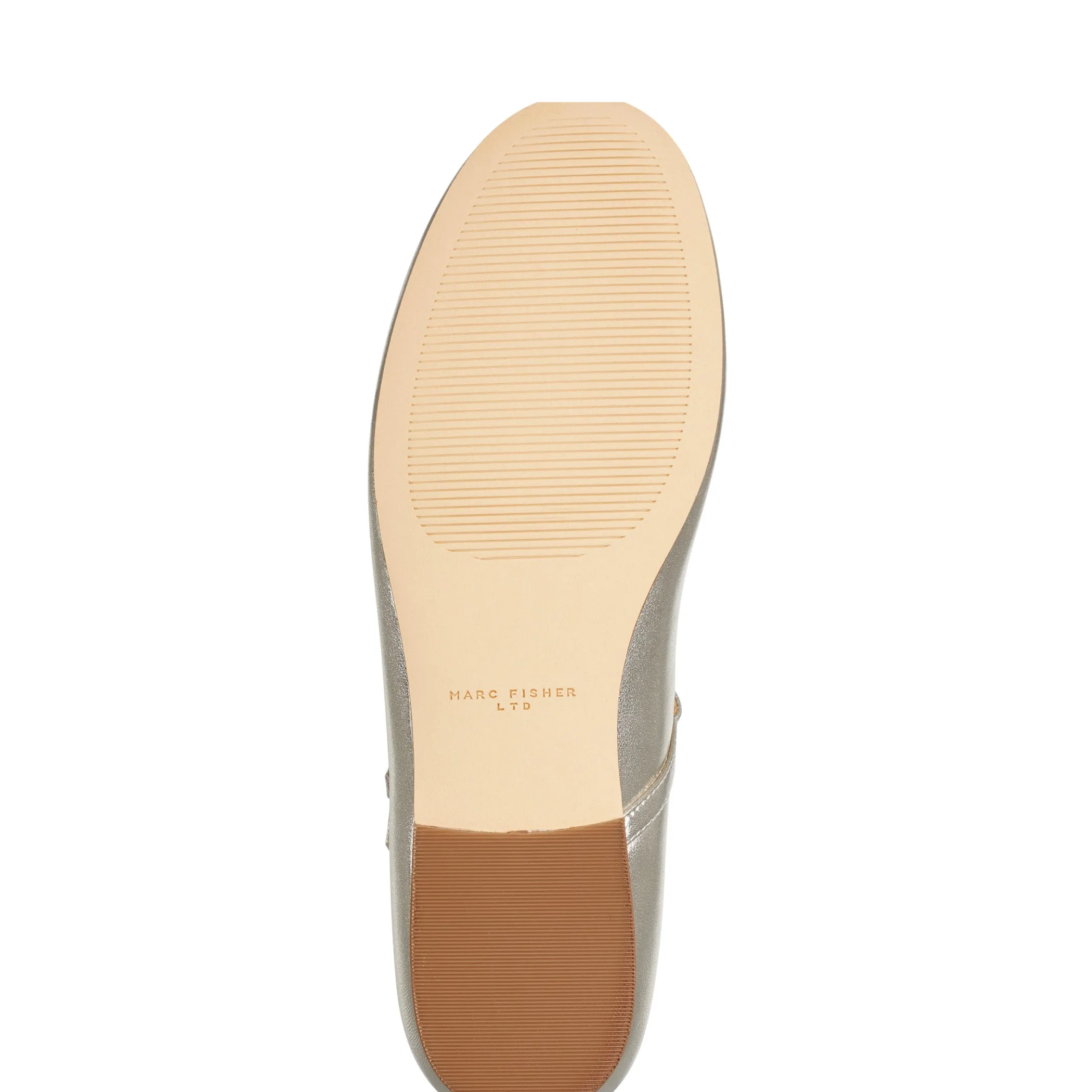 Clearance Marc Fisher Espina Ballet Flat Platino Leather