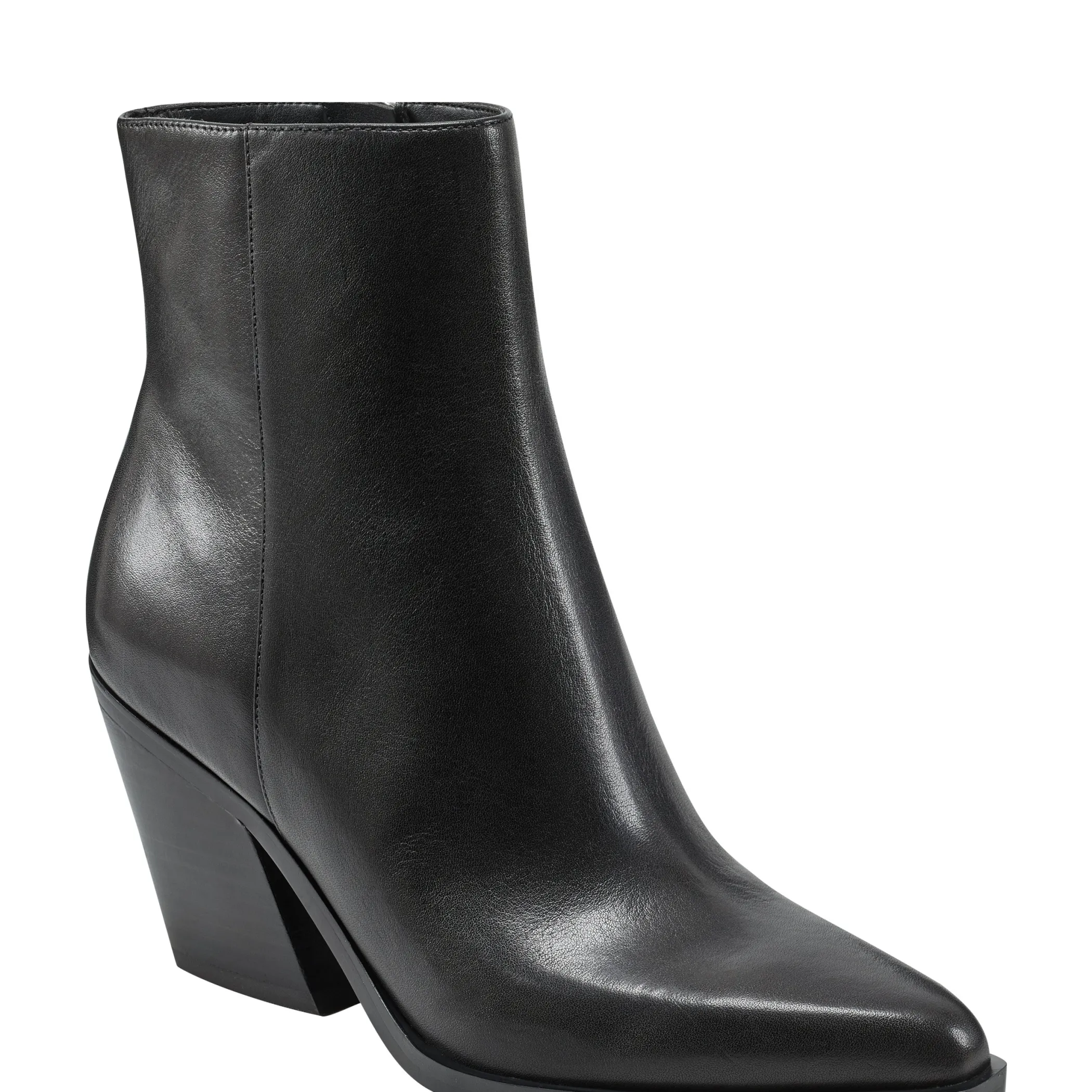 Hot Marc Fisher Fabina Ankle Bootie Black Leather