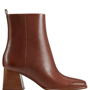 Cheap Marc Fisher Floria Square Toe Bootie Tan Leather