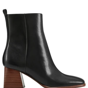 Best Sale Marc Fisher Floria Square Toe Bootie Black Leather