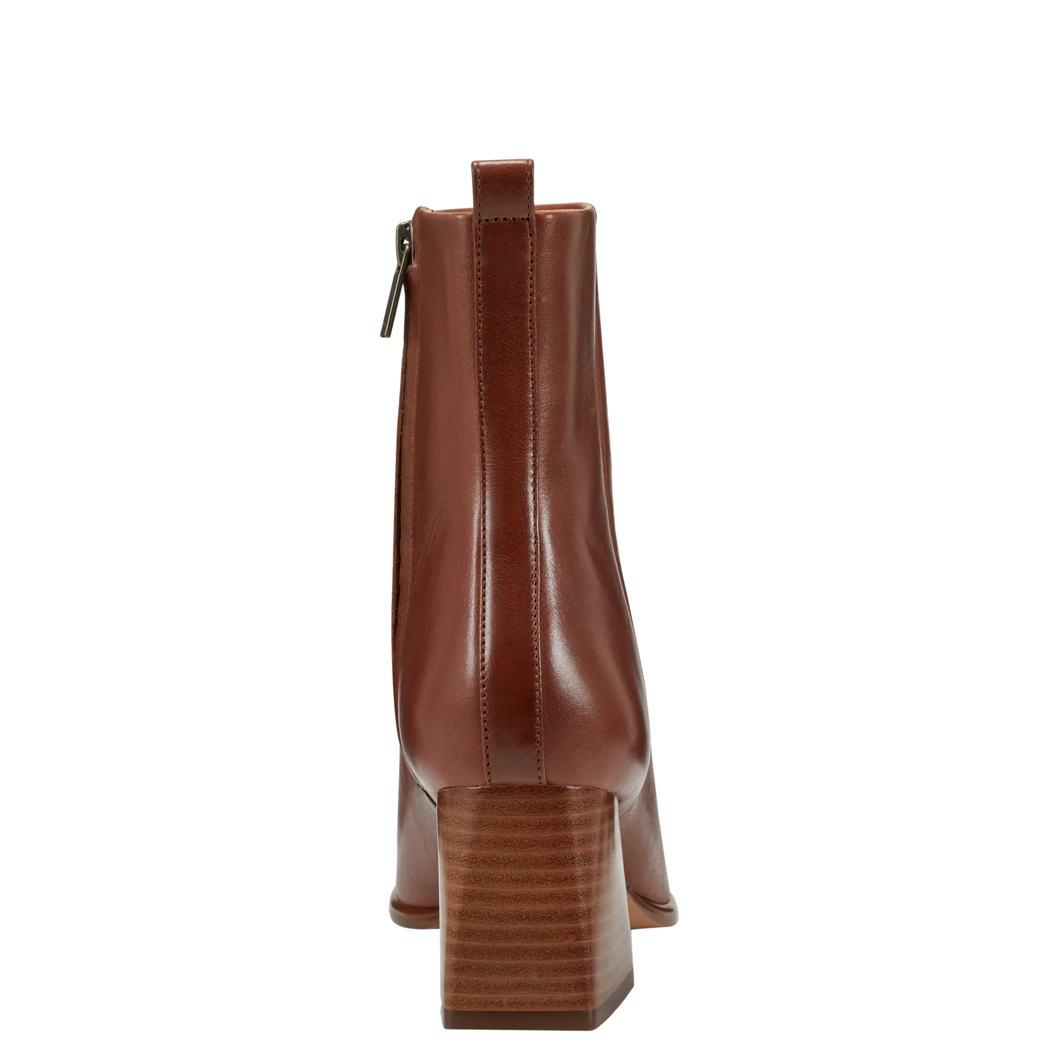 Cheap Marc Fisher Floria Square Toe Bootie Tan Leather