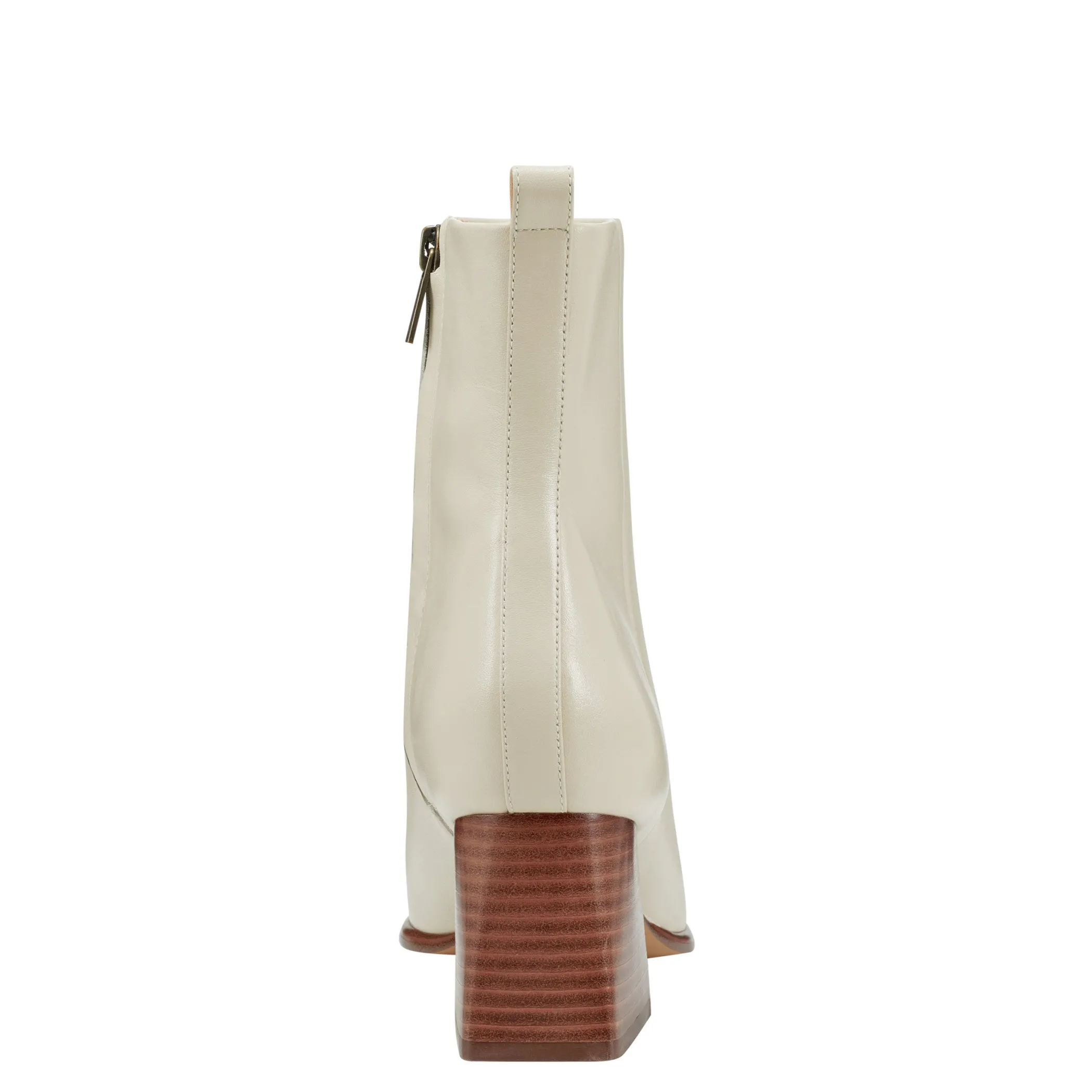 Outlet Marc Fisher Floria Square Toe Bootie Chic Cream Leather