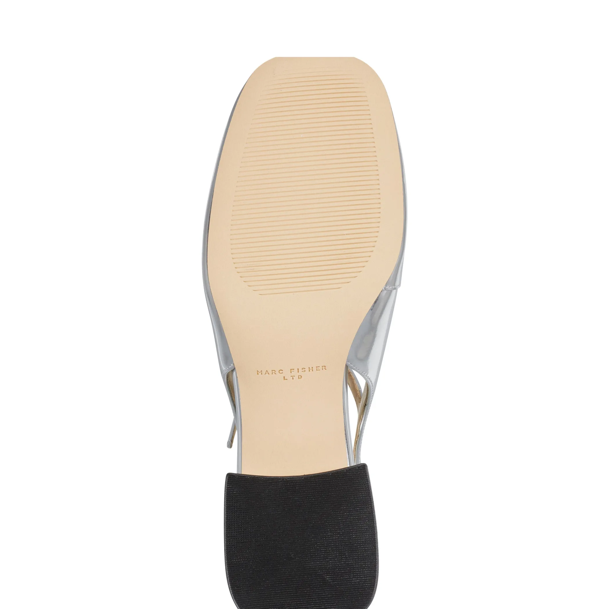Best Marc Fisher Folly Block Heel Slingback Pump Silver