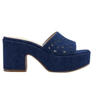 Hot Marc Fisher Foreva Platform Slide Sandal Denim