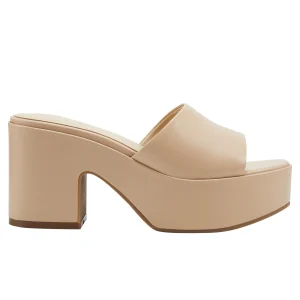 Shop Marc Fisher Forina Platform Slide Sandal Light Natural