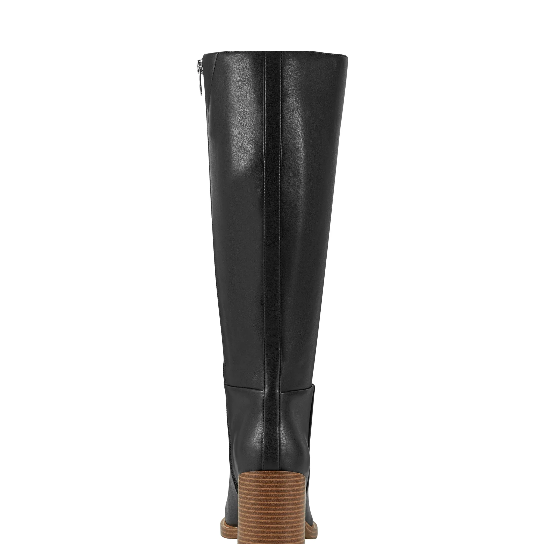 Best Marc Fisher Gabey Wide Calf Round Toe Block Heel Dress Boot Black