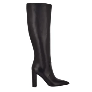 Cheap Marc Fisher Giancarlo Heeled Boot Black Leather