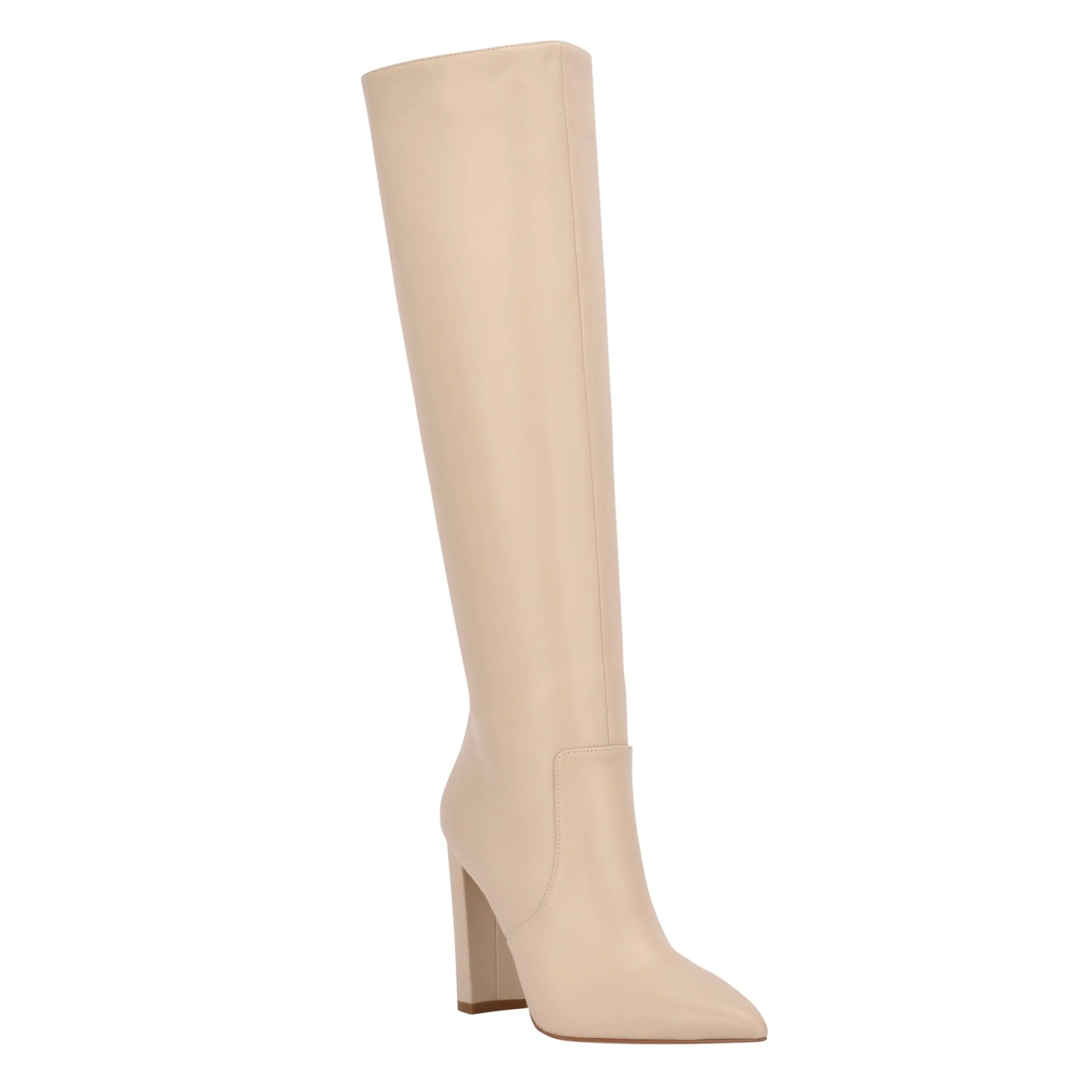 Store Marc Fisher Giancarlo Heeled Boot Beige Leather