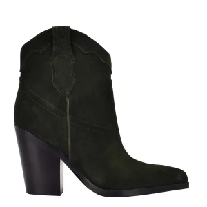 Discount Marc Fisher Gona Western Bootie Dark Green Suede