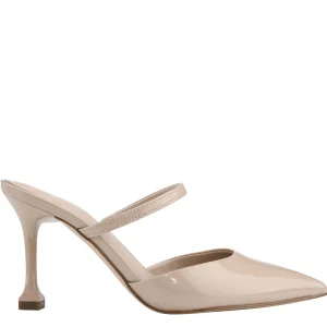 Hot Marc Fisher Hadais Heeled Mule Light Natural Patent
