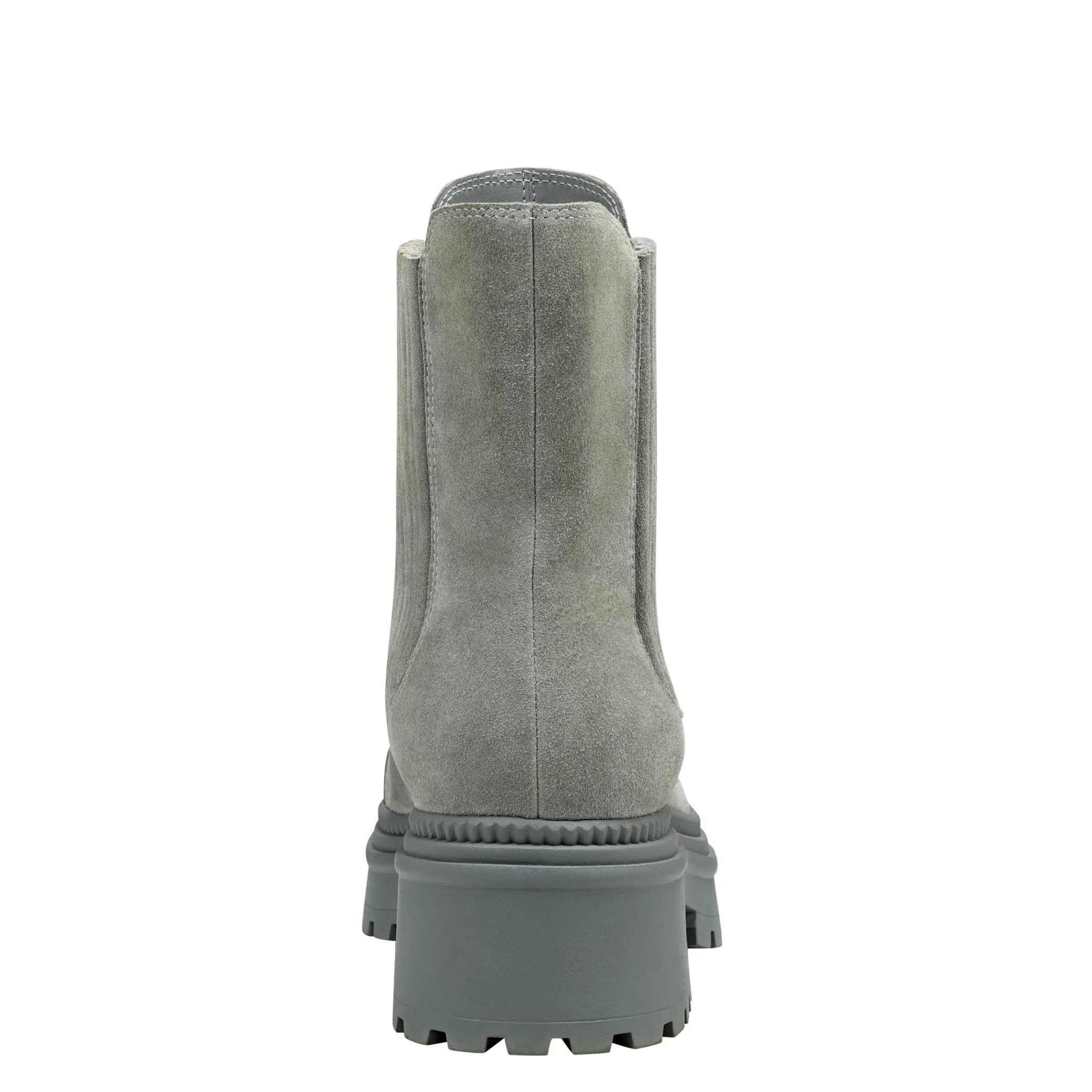 Clearance Marc Fisher Hadria Lug Sole Bootie Light Grey Suede