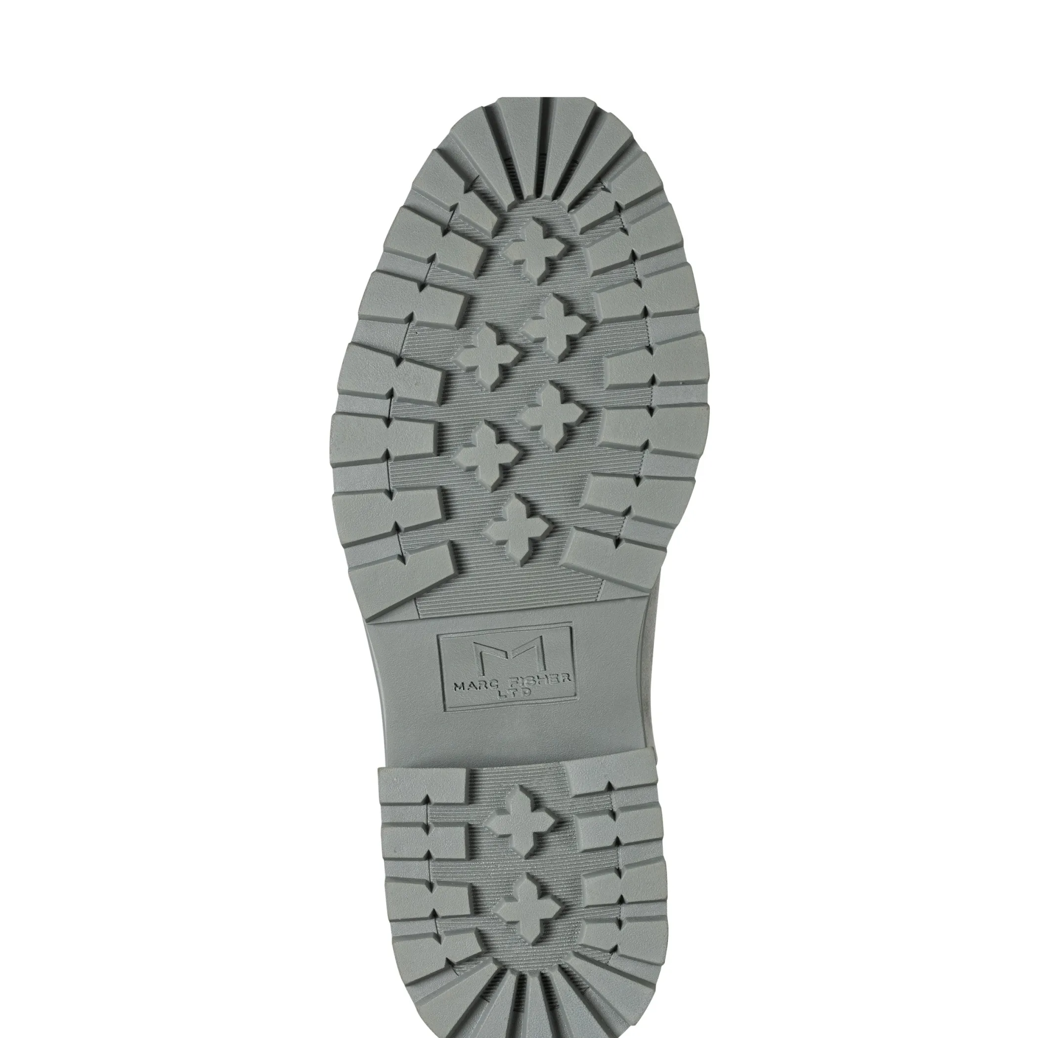 Clearance Marc Fisher Hadria Lug Sole Bootie Light Grey Suede